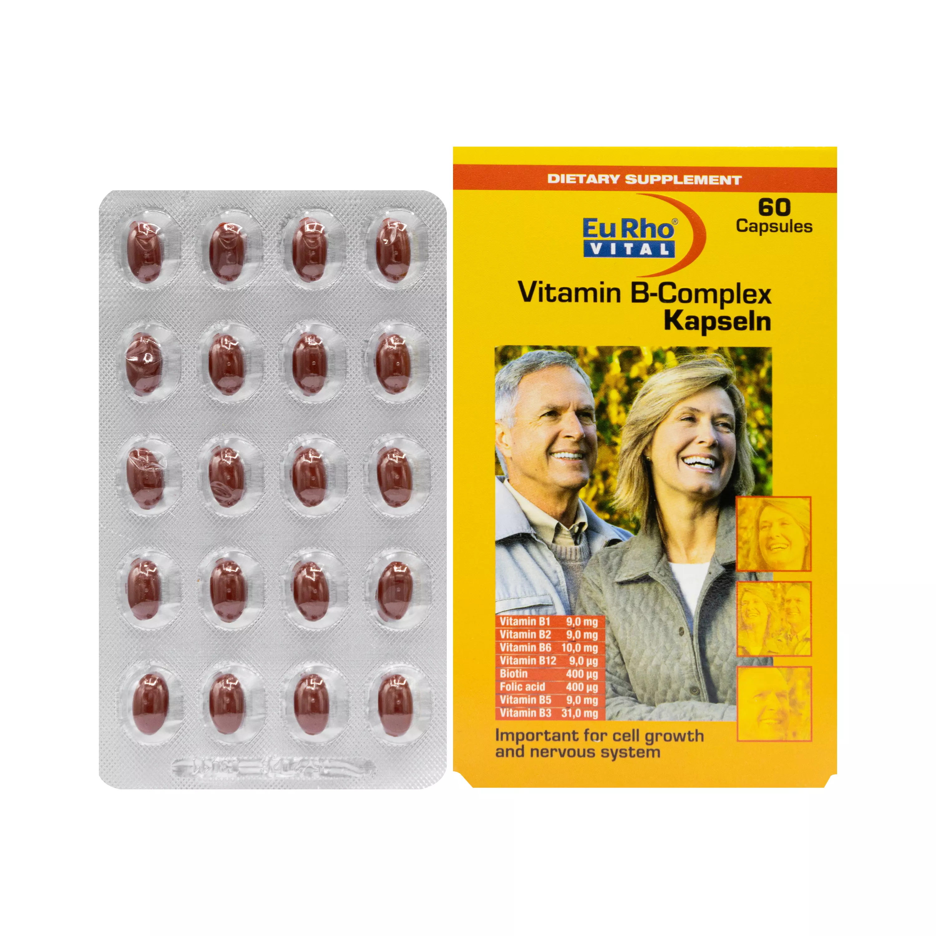قرص ویتامین ب کمپلکس یورو ویتال