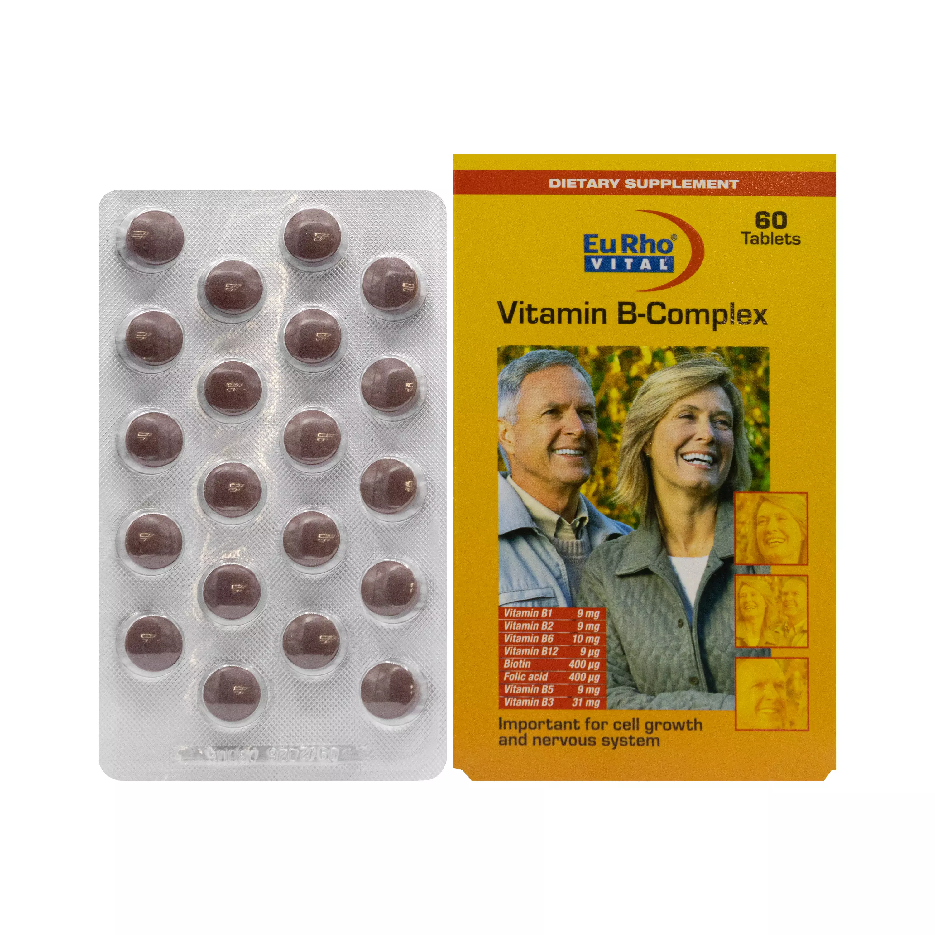 قرص ویتامین ب کمپلکس یورو ویتال