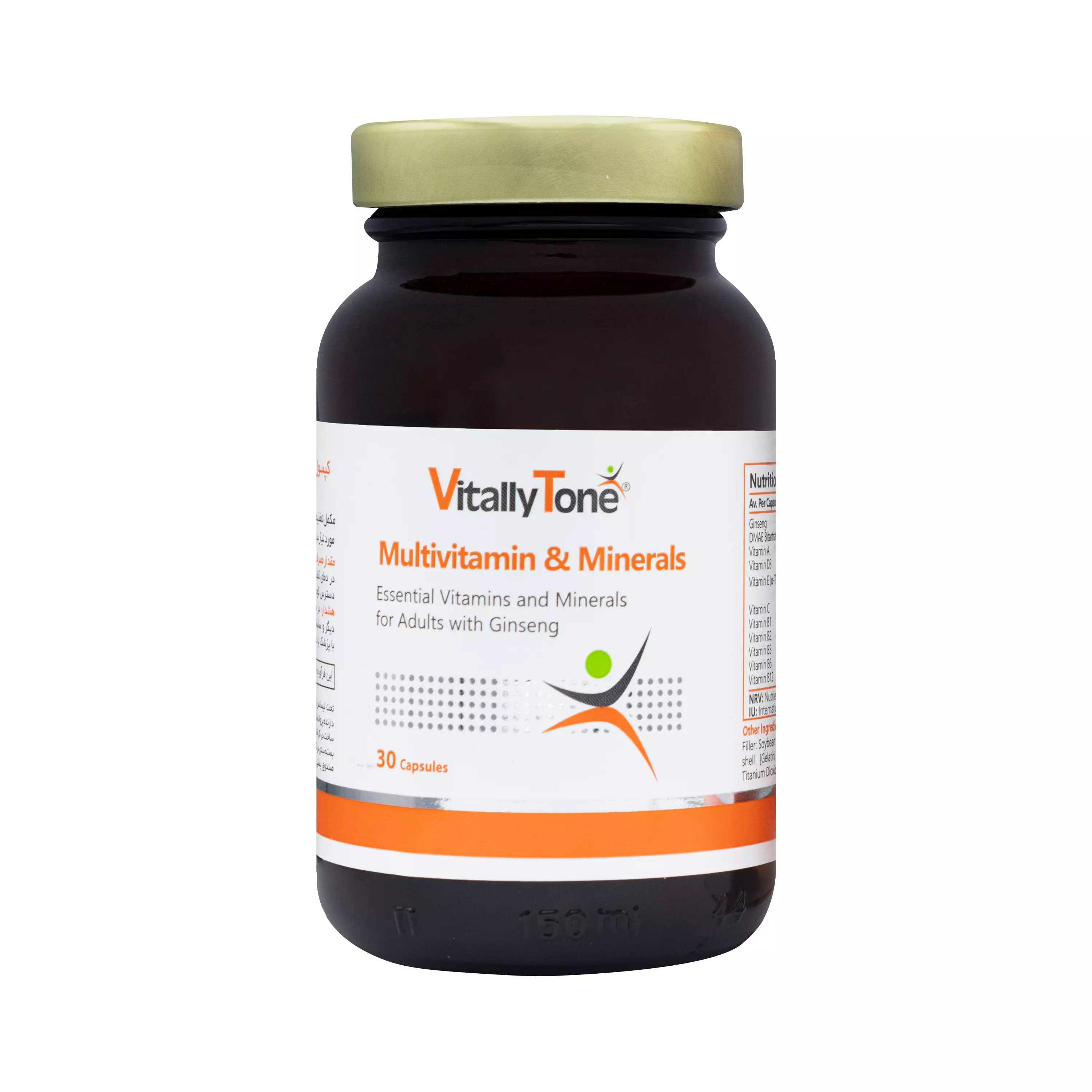 کپسول مولتی ویتامین و مواد معدنی 30 عددی ویتالی تون
