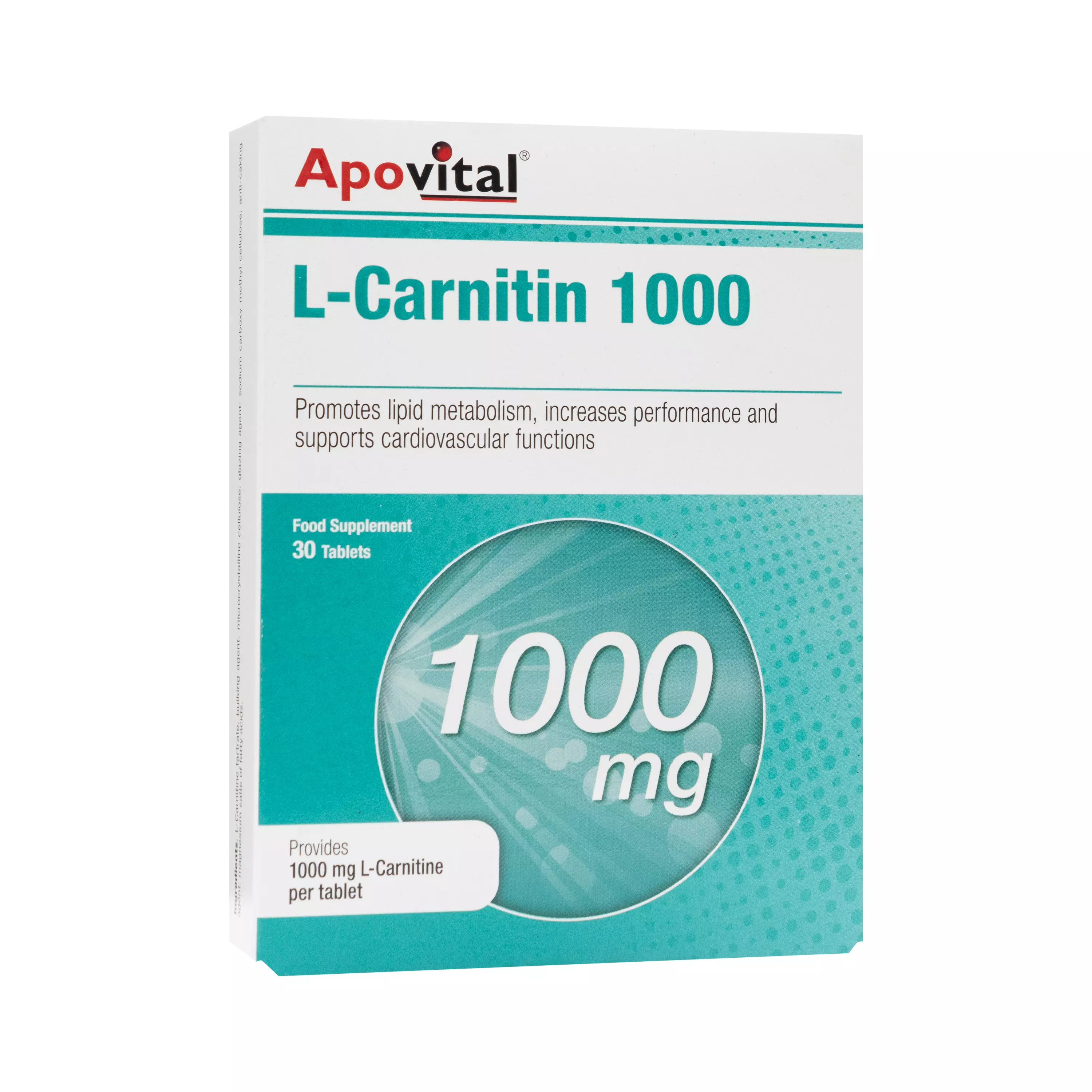 قرص ال کارنیتین 1000 میلی گرم آپوویتال