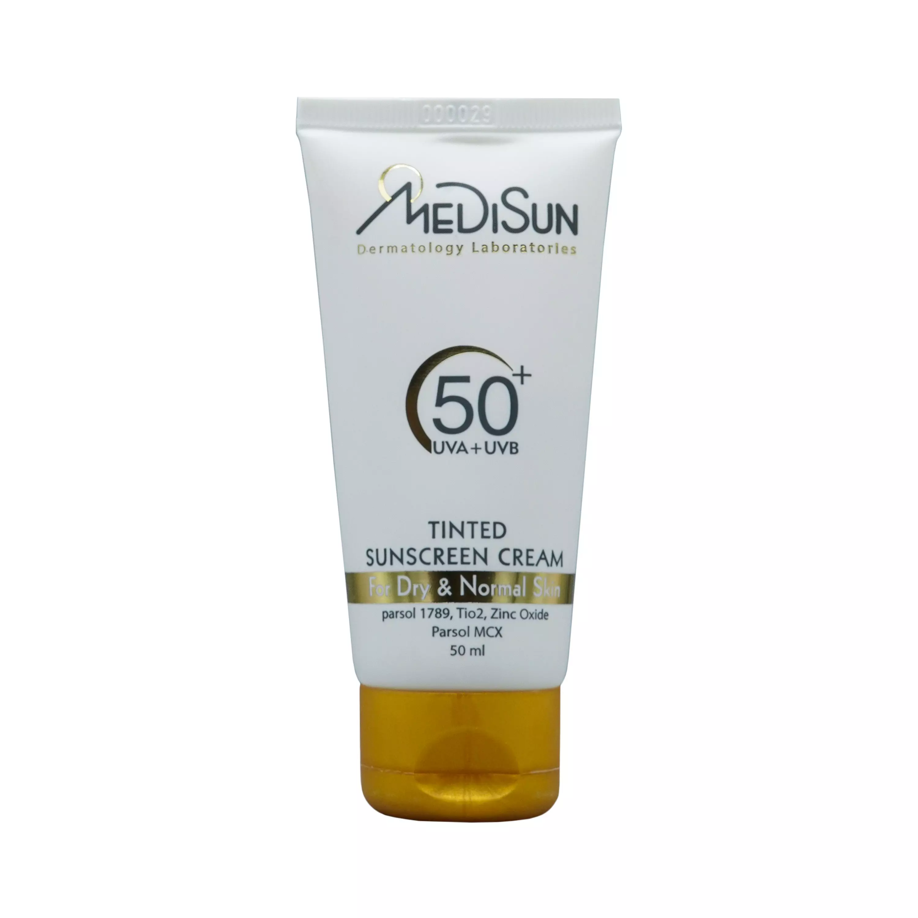 کرم ضد آفتاب +SPF50 رنگی پوست خشک و معمولی مدیسان