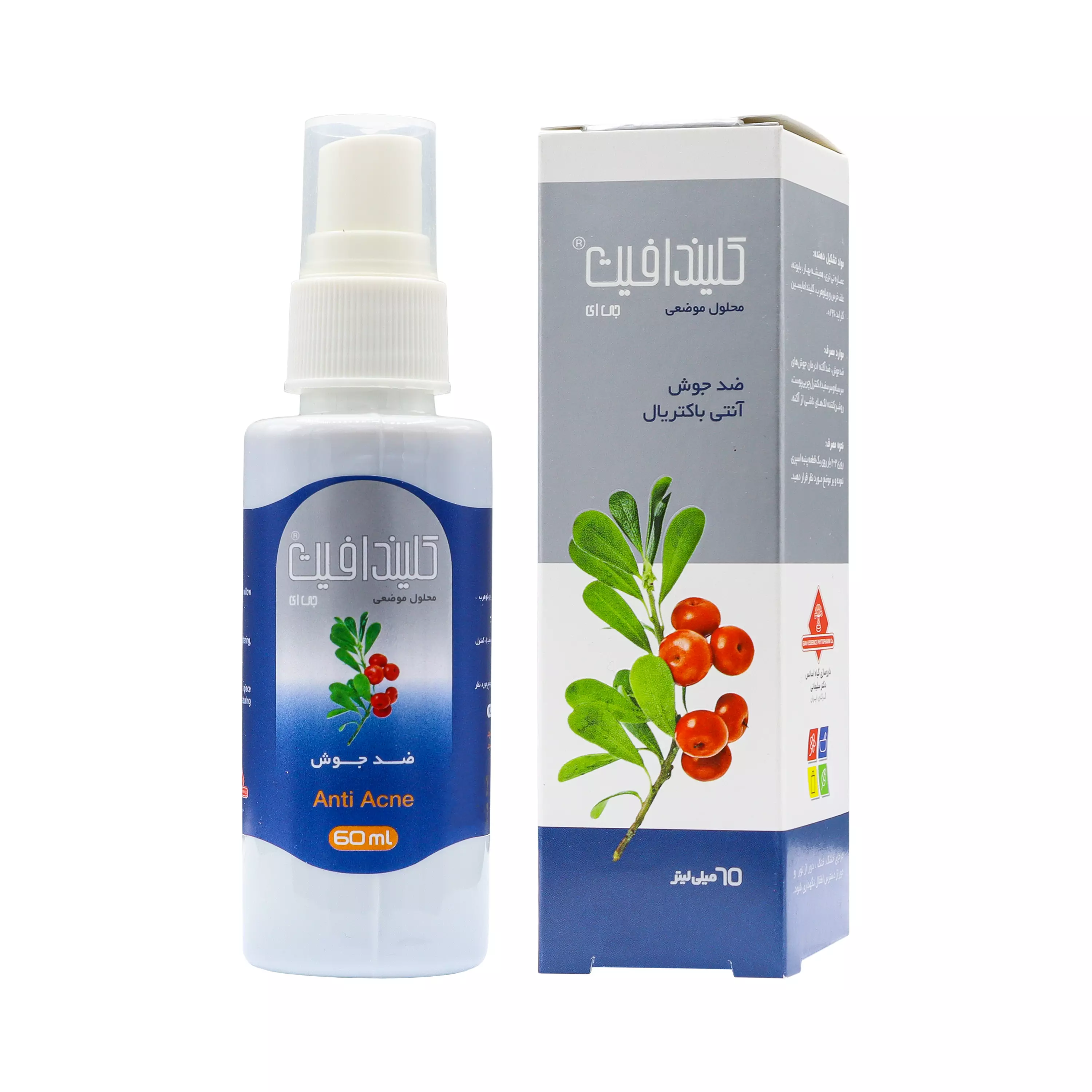 محلول آنتی آکنه کلیندافیت 60 میلی لیتر گیاه اسانس