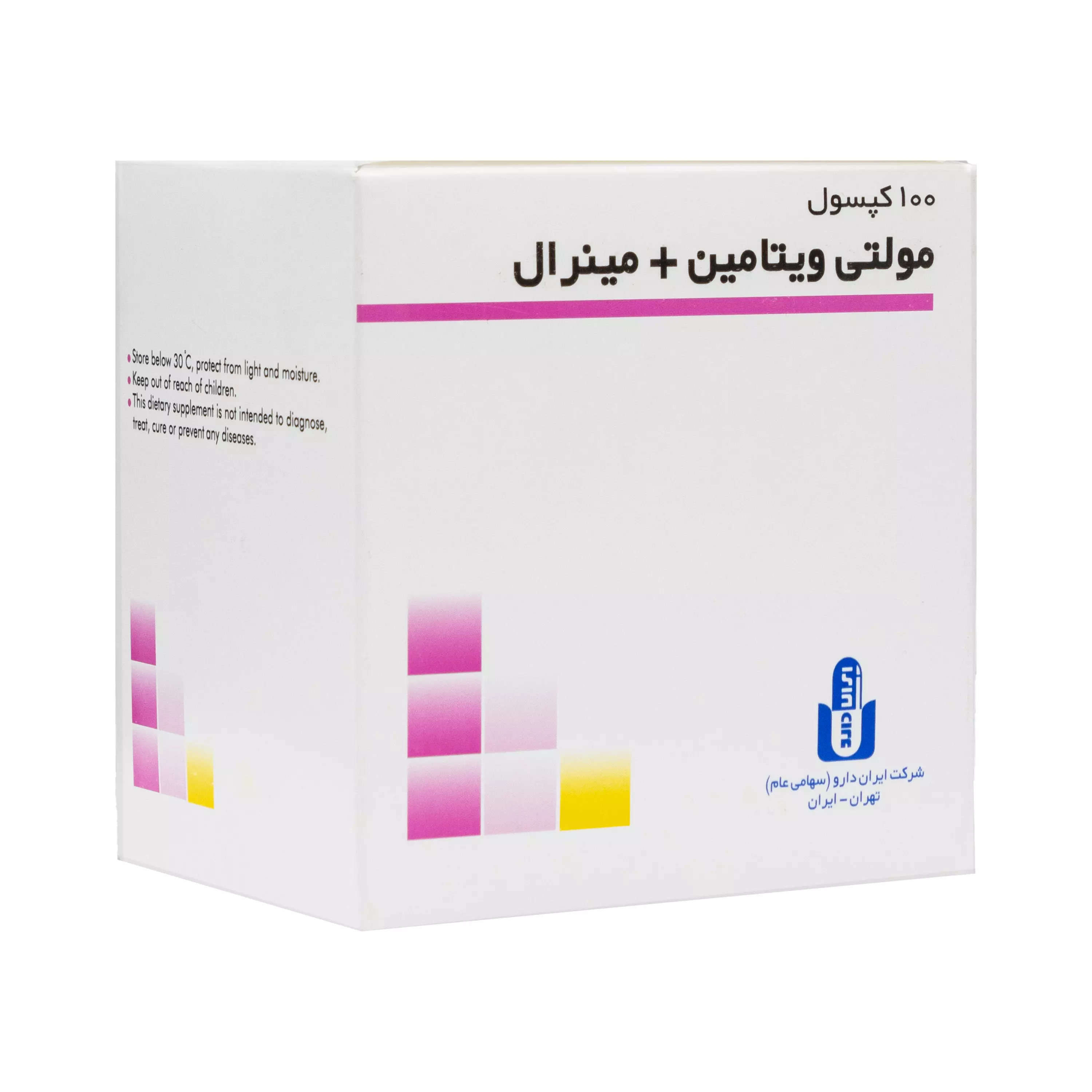 کپسول مولتی ویتامین + مینرال ایران دارو