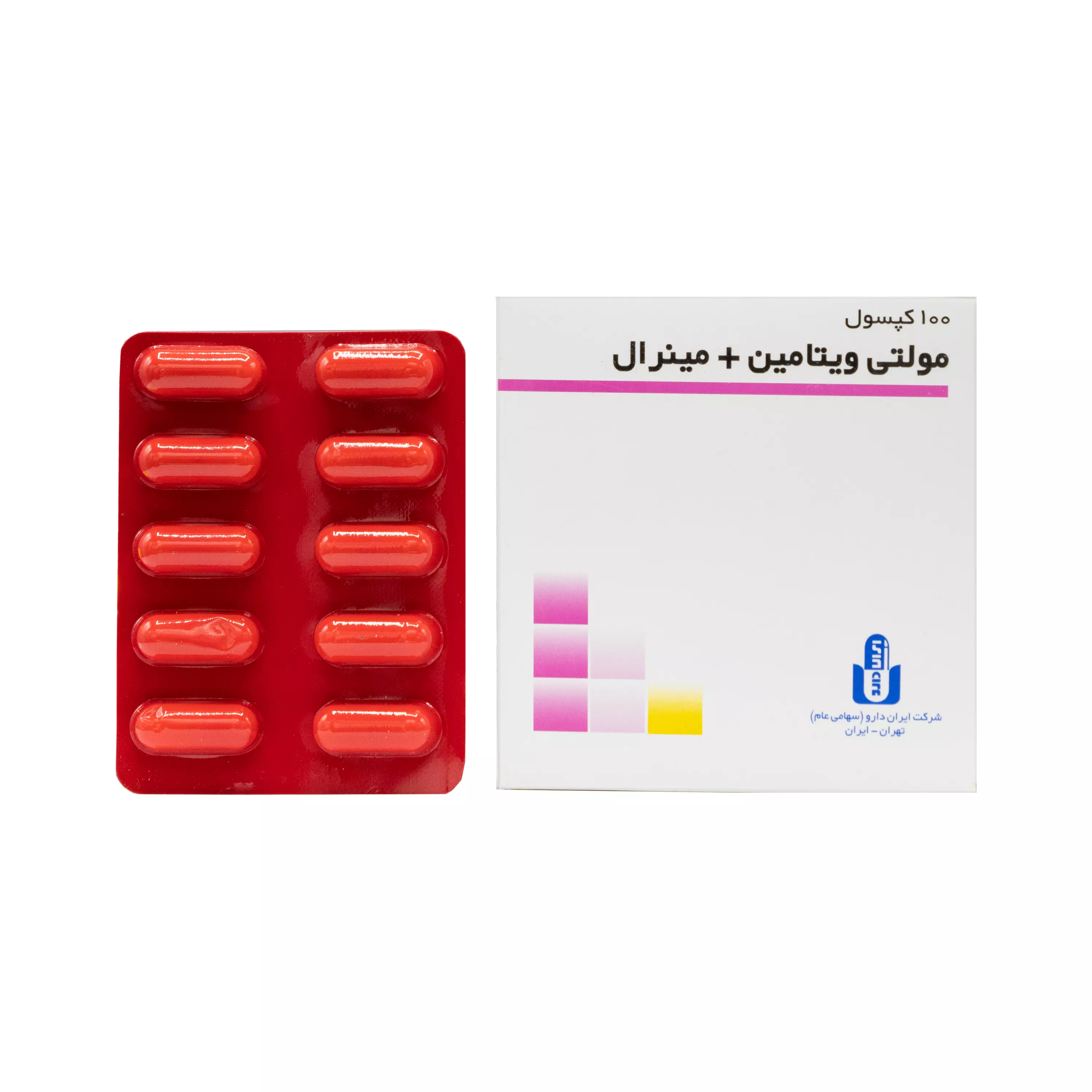 کپسول مولتی ویتامین + مینرال ایران دارو