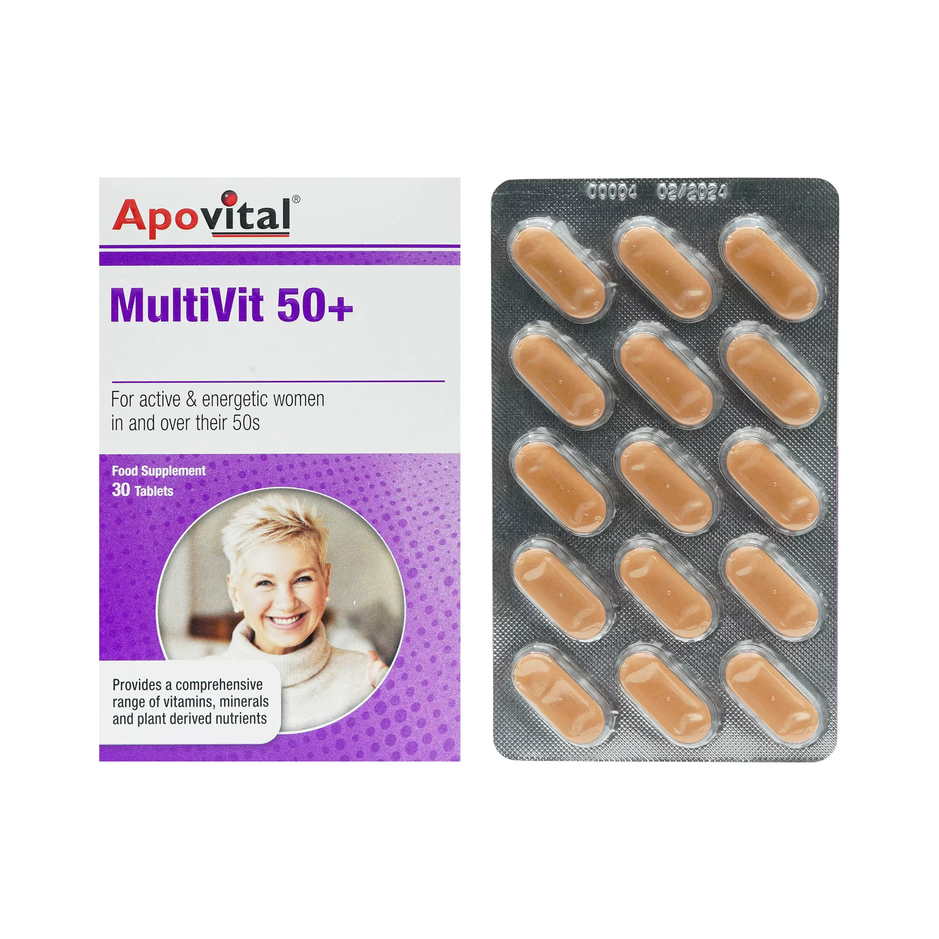 قرص مولتی ویت بانوان بالای 50 سال آپوویتال