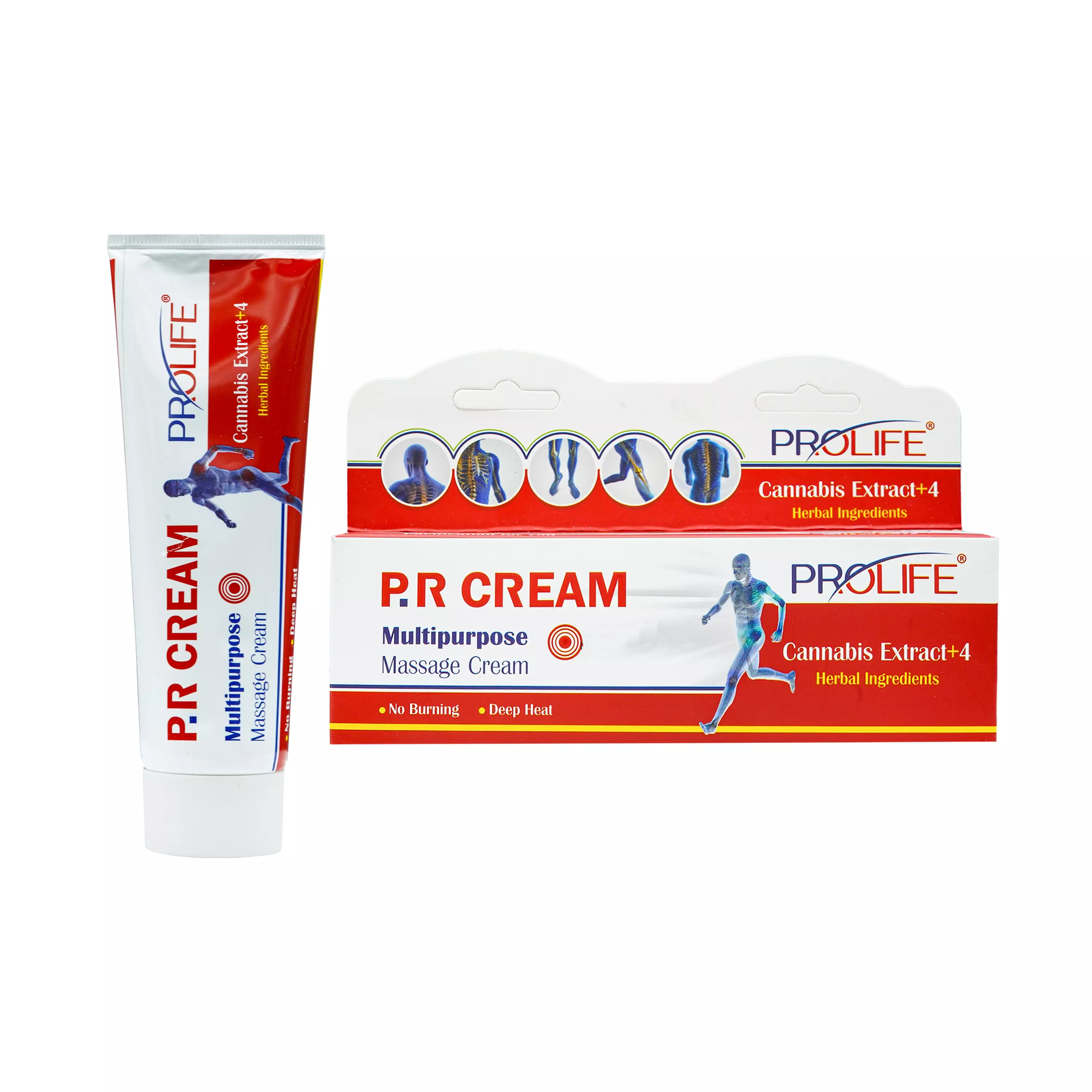 کرم ماساژ بدن پنج گیاه پی آر (PR) پرولایف