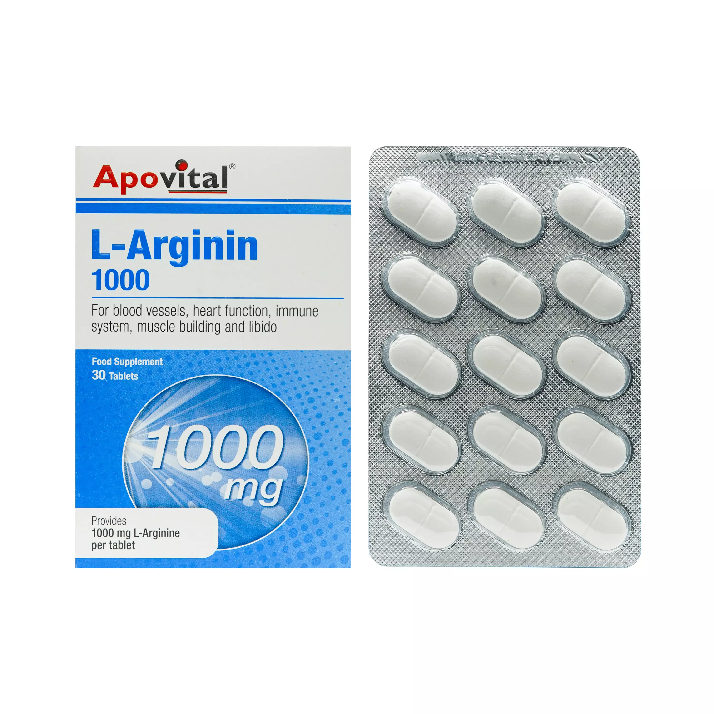 قرص ال آرژنین 1000 میلی گرم آپوویتال