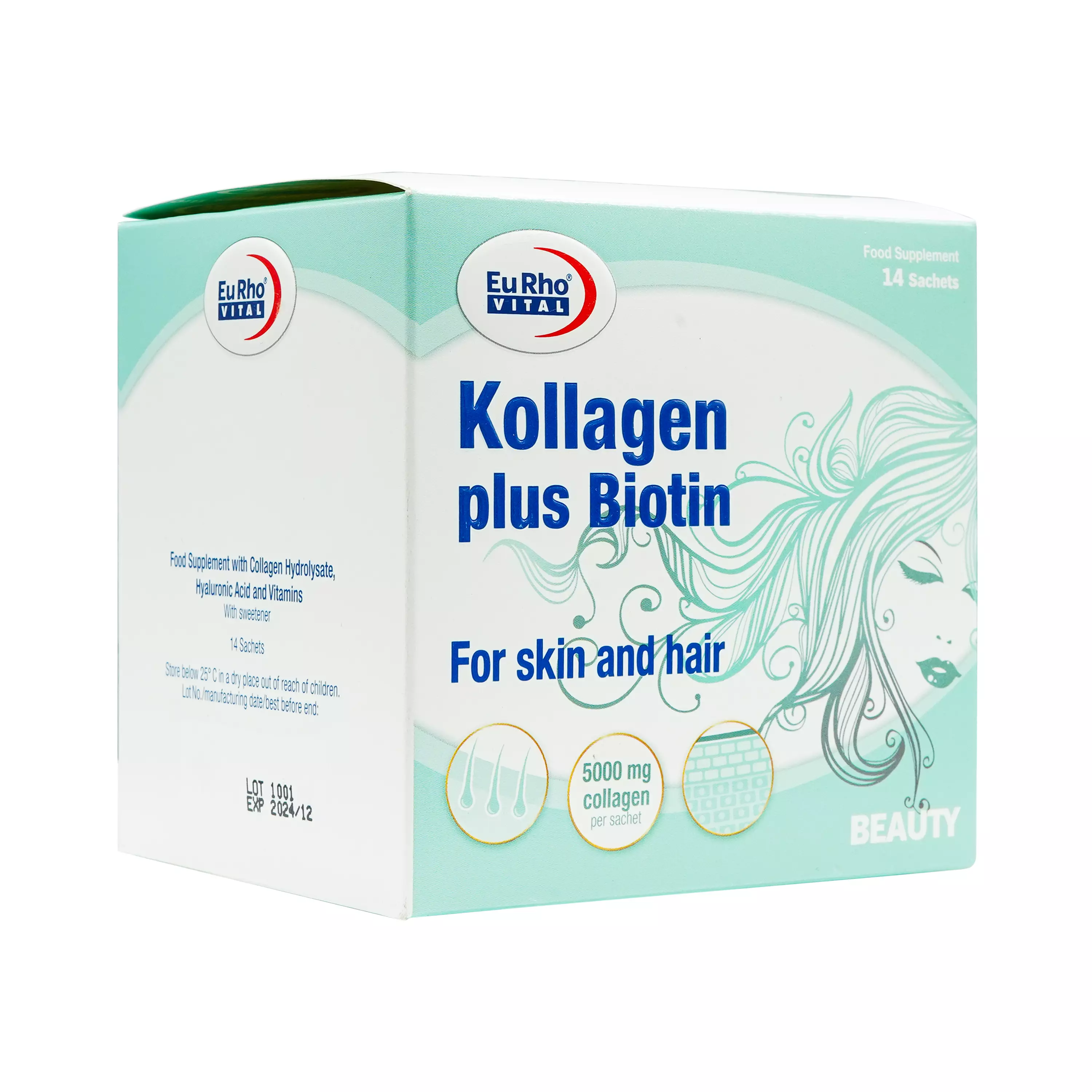 ساشه کلاژن پلاس بیوتین یورو ویتال