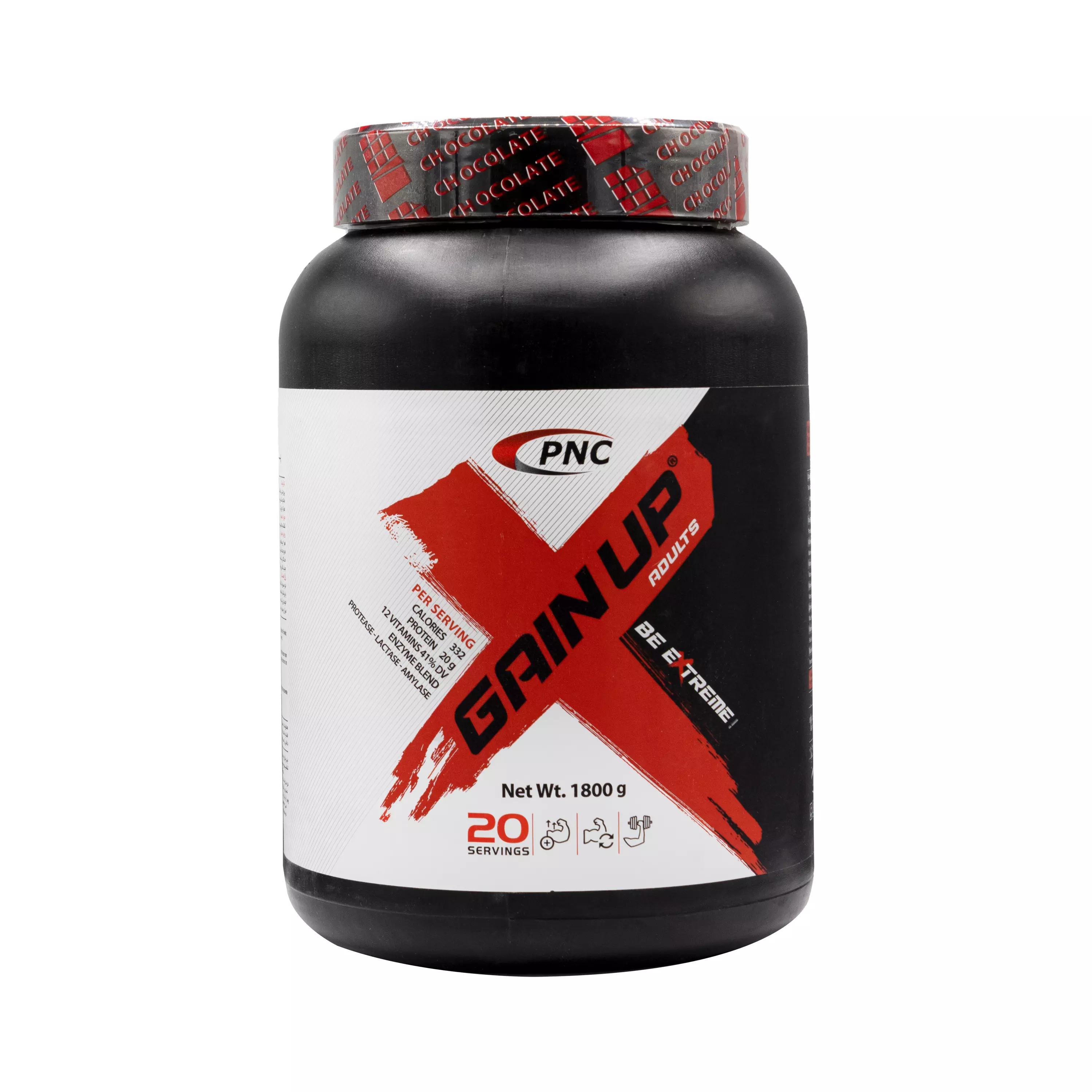 پودر گین آپ بزرگسالان شکلاتی 1800 گرمی پی ان سی کارن