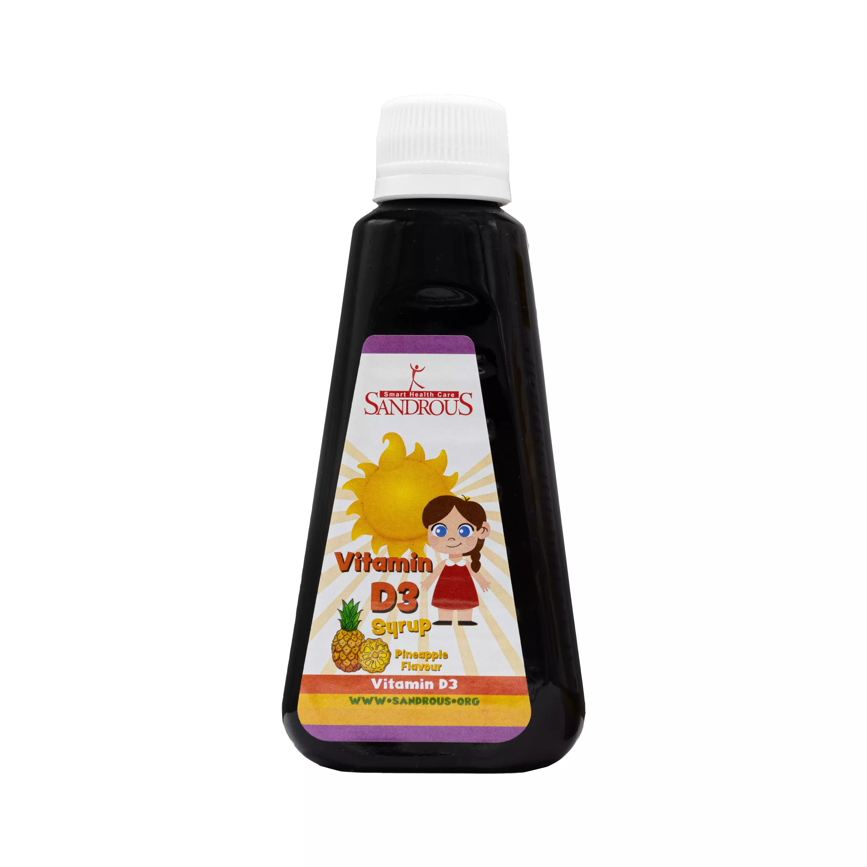 شربت ویتامین د3 طعم آناناس 200 میلی لیتر سندروس