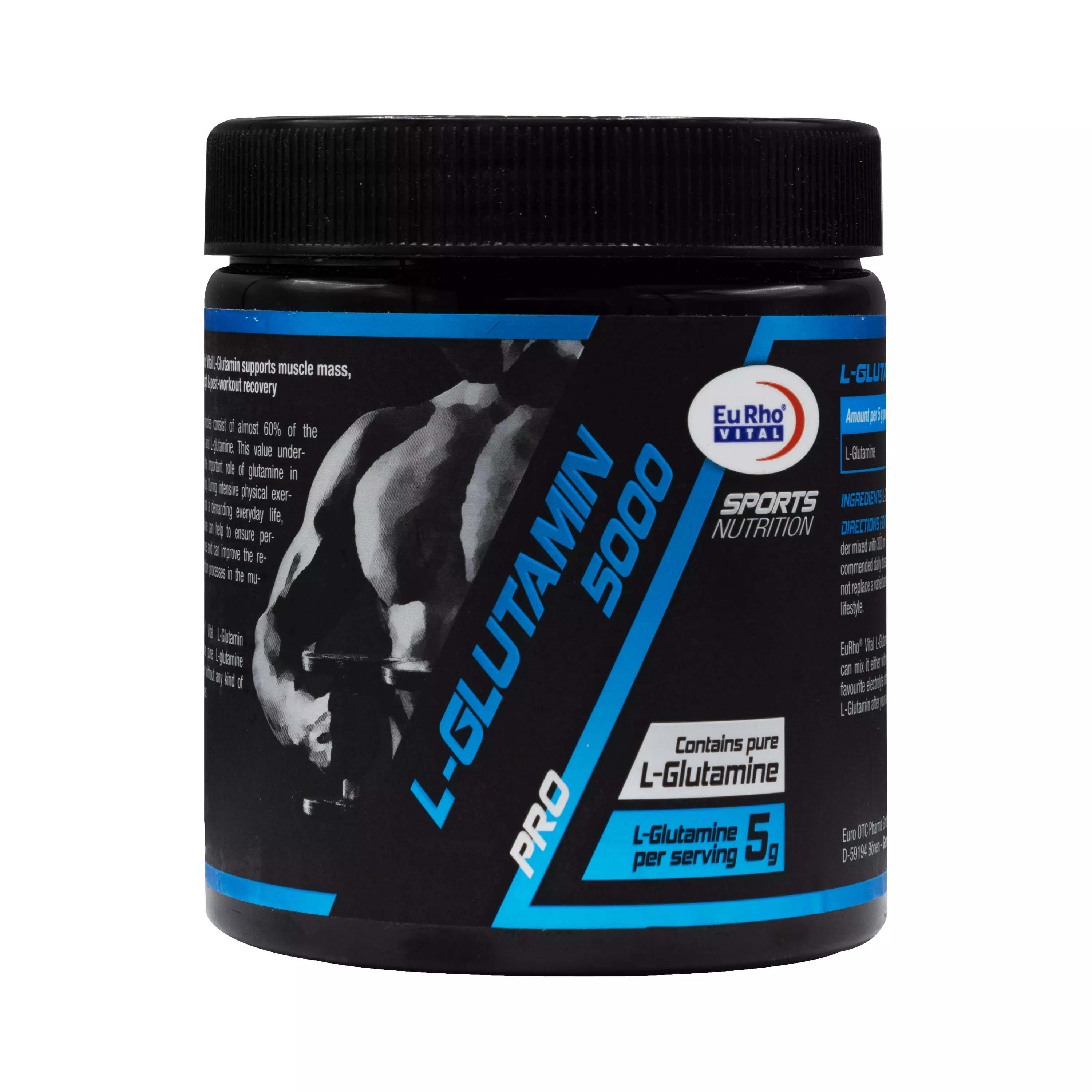 پودر ال گلوتامین 5000 قوطی 300 گرمی یورو ویتال