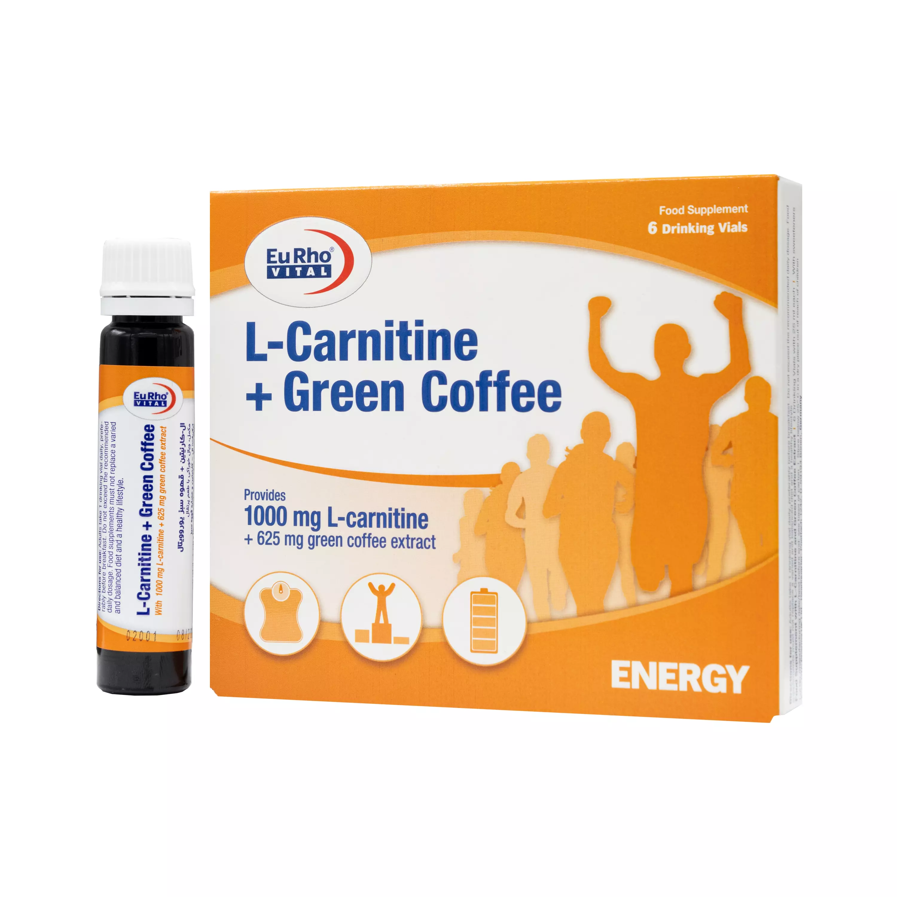 ویال خوراکی ال کارنیتین و قهوه سبز یورو ویتال