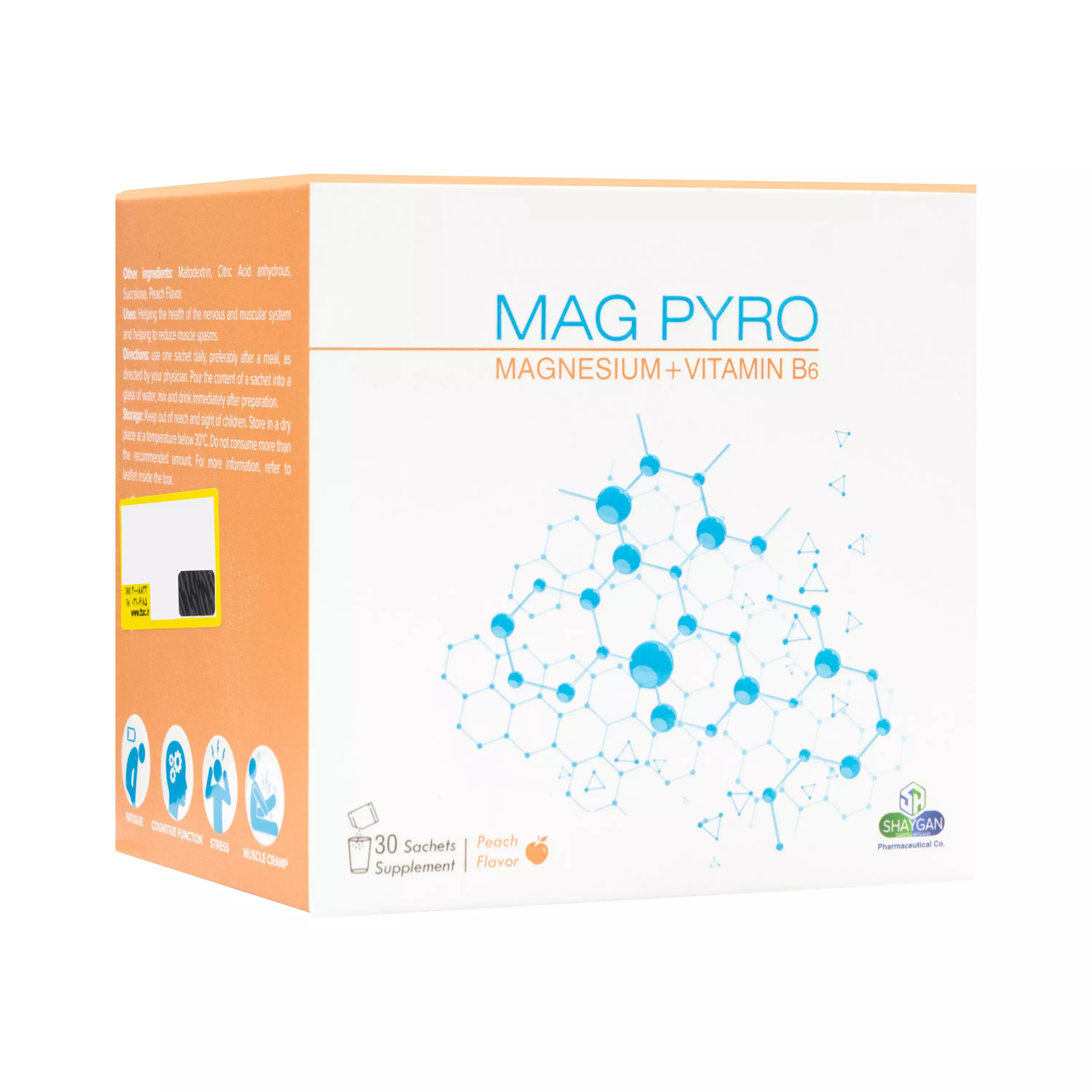 ساشه مگ پیرو منیزیم و ویتامین ب6 شایگان
