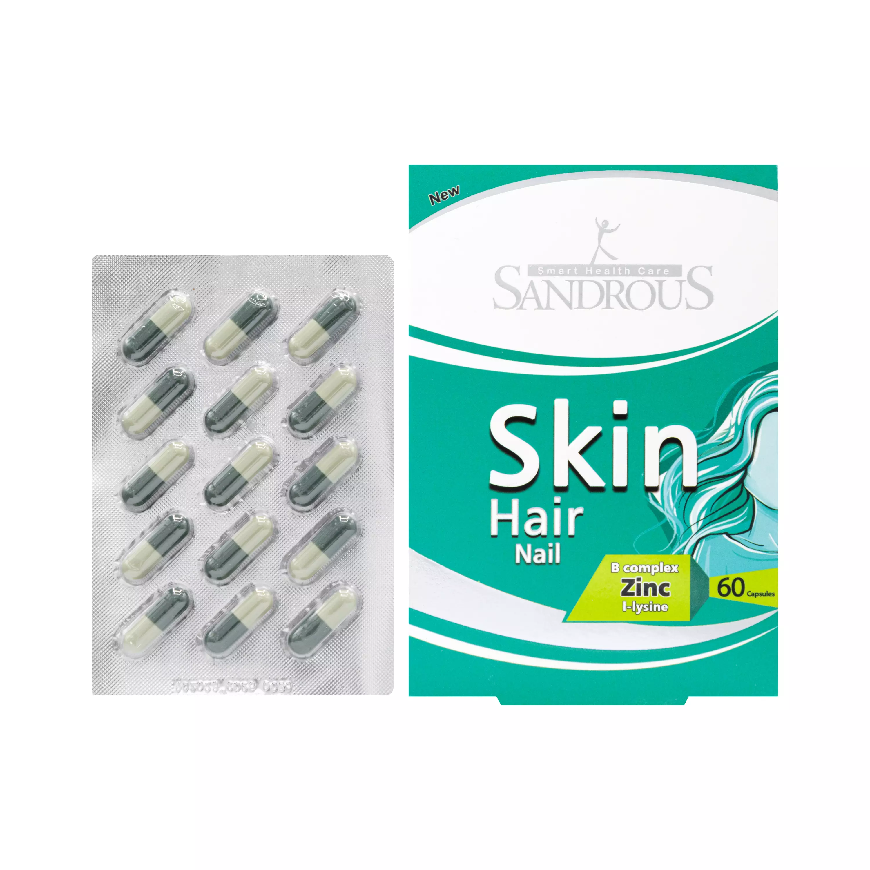 کپسول تقویت پوست مو و ناخن بلیستر 60 عددی سندروس