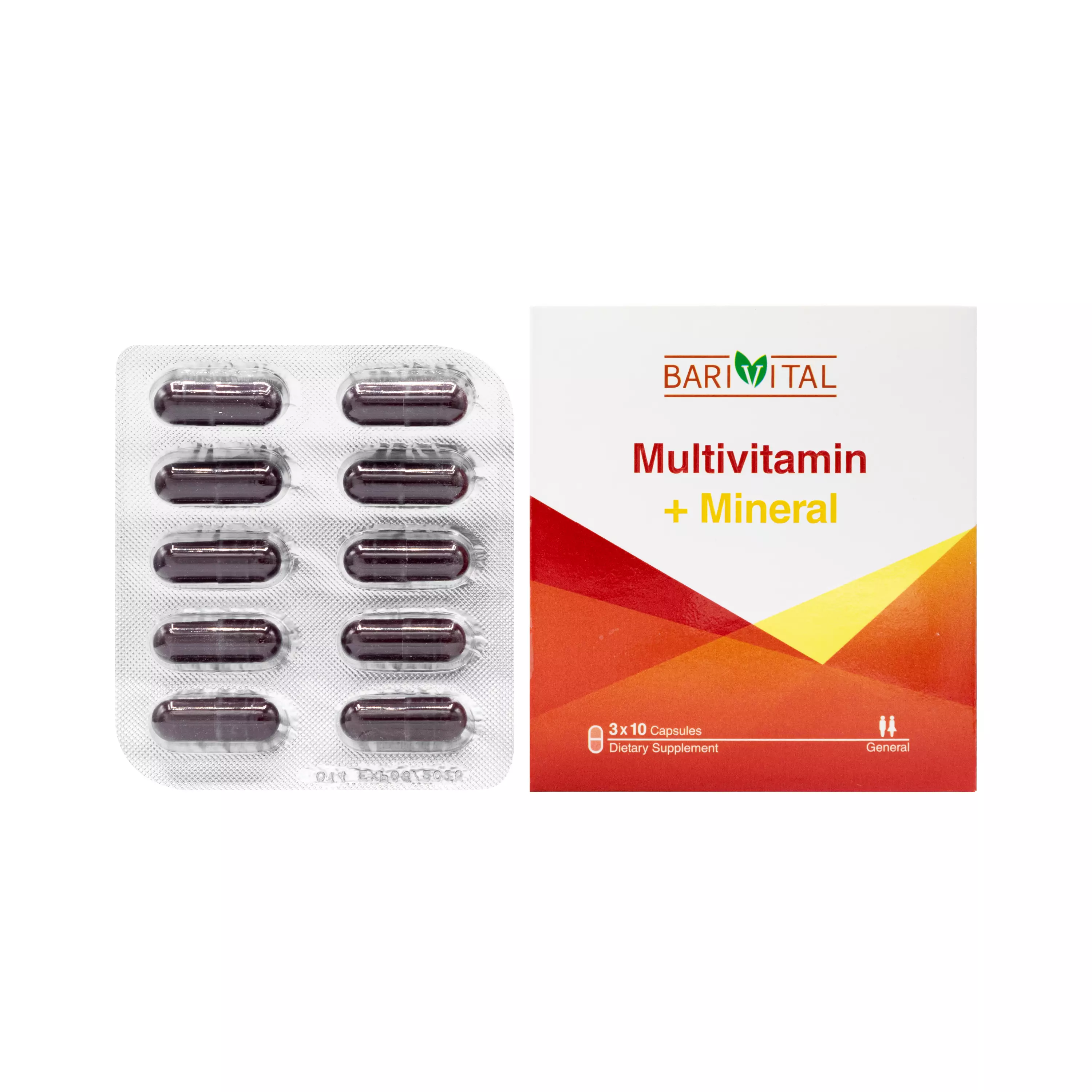 کپسول مولتی ویتامین مینرال باریویتال باریج اسانس
