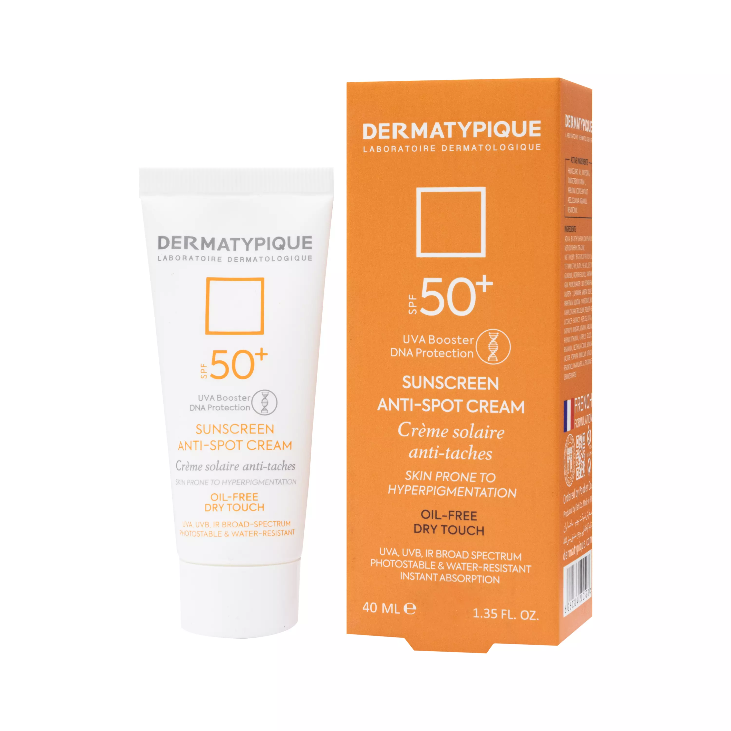 کرم ضد آفتاب روشن کننده بی رنگ +SPF50 درماتیپیک