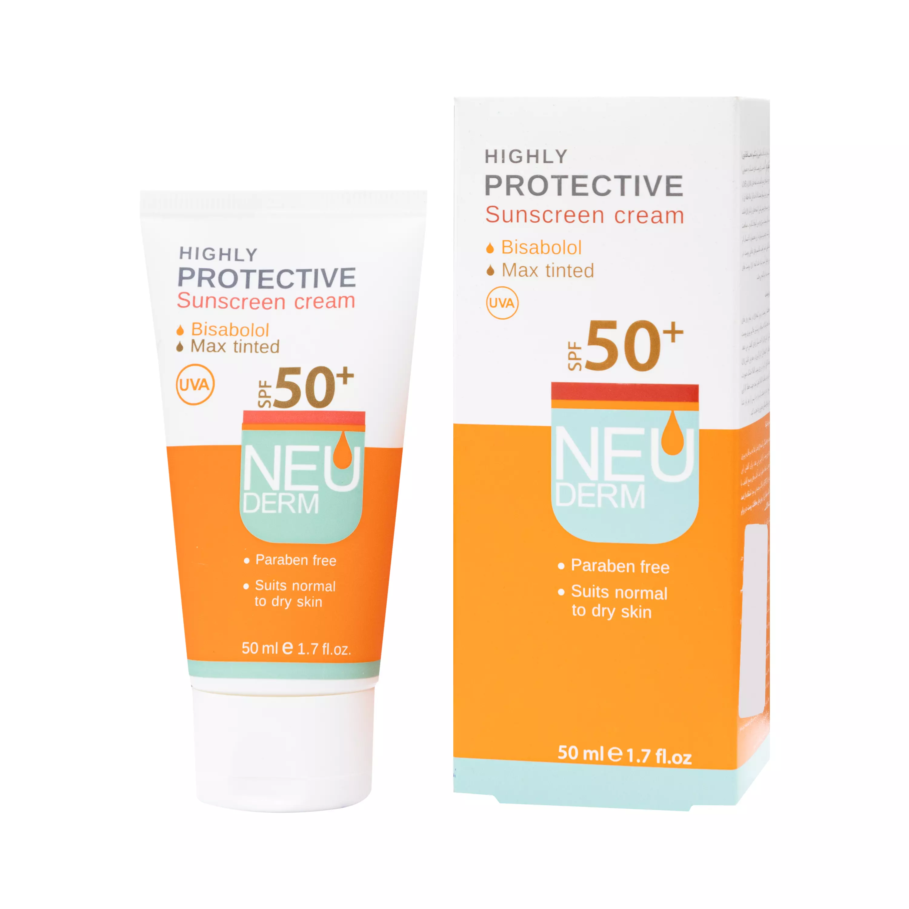 کرم ضد آفتاب spf 50 رنگی تیره نئودرم