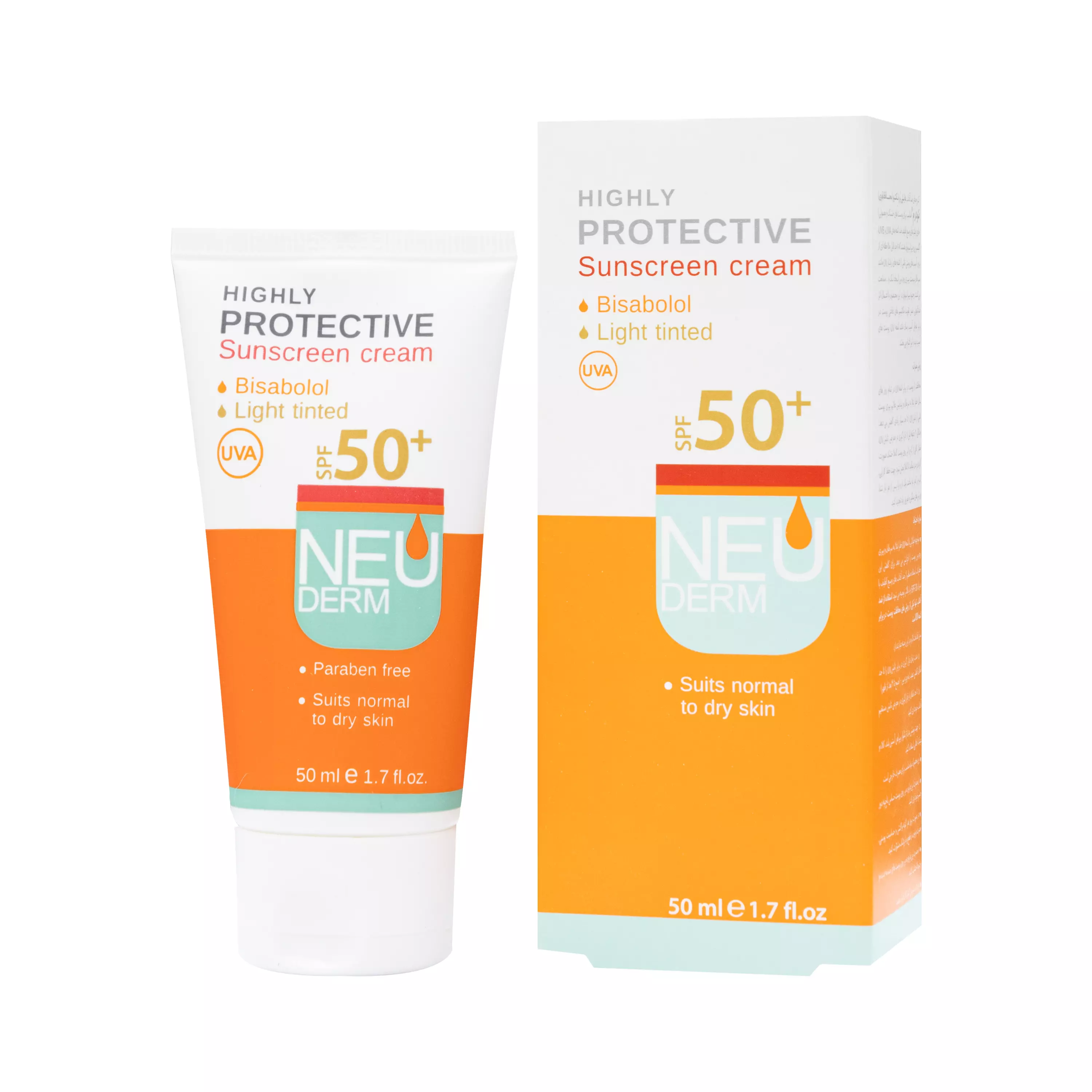 کرم ضد آفتاب spf 50 رنگی روشن نئودرم