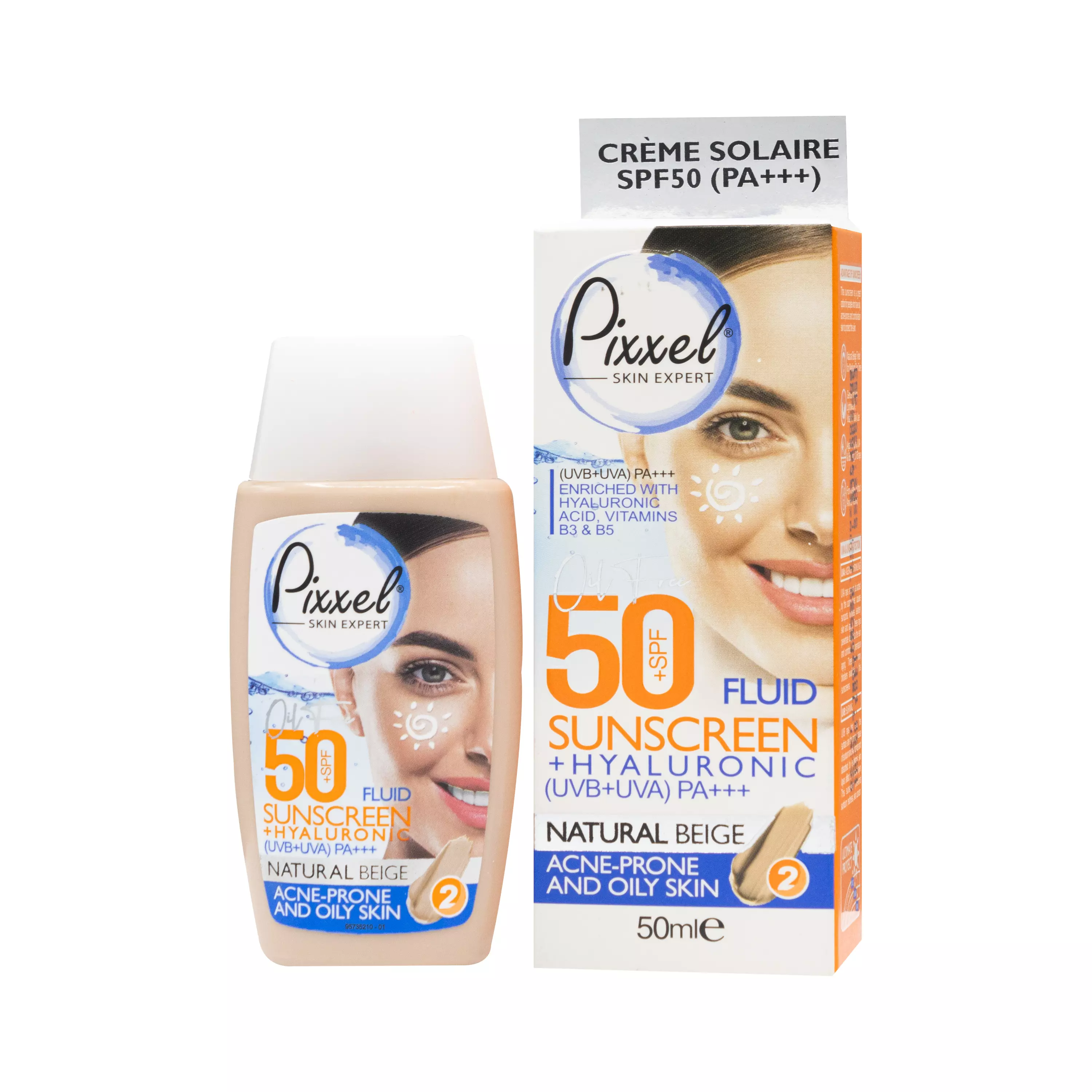 کرم ضد آفتاب SPF50 پوست چرب رنگ بژ طبیعی پیکسل