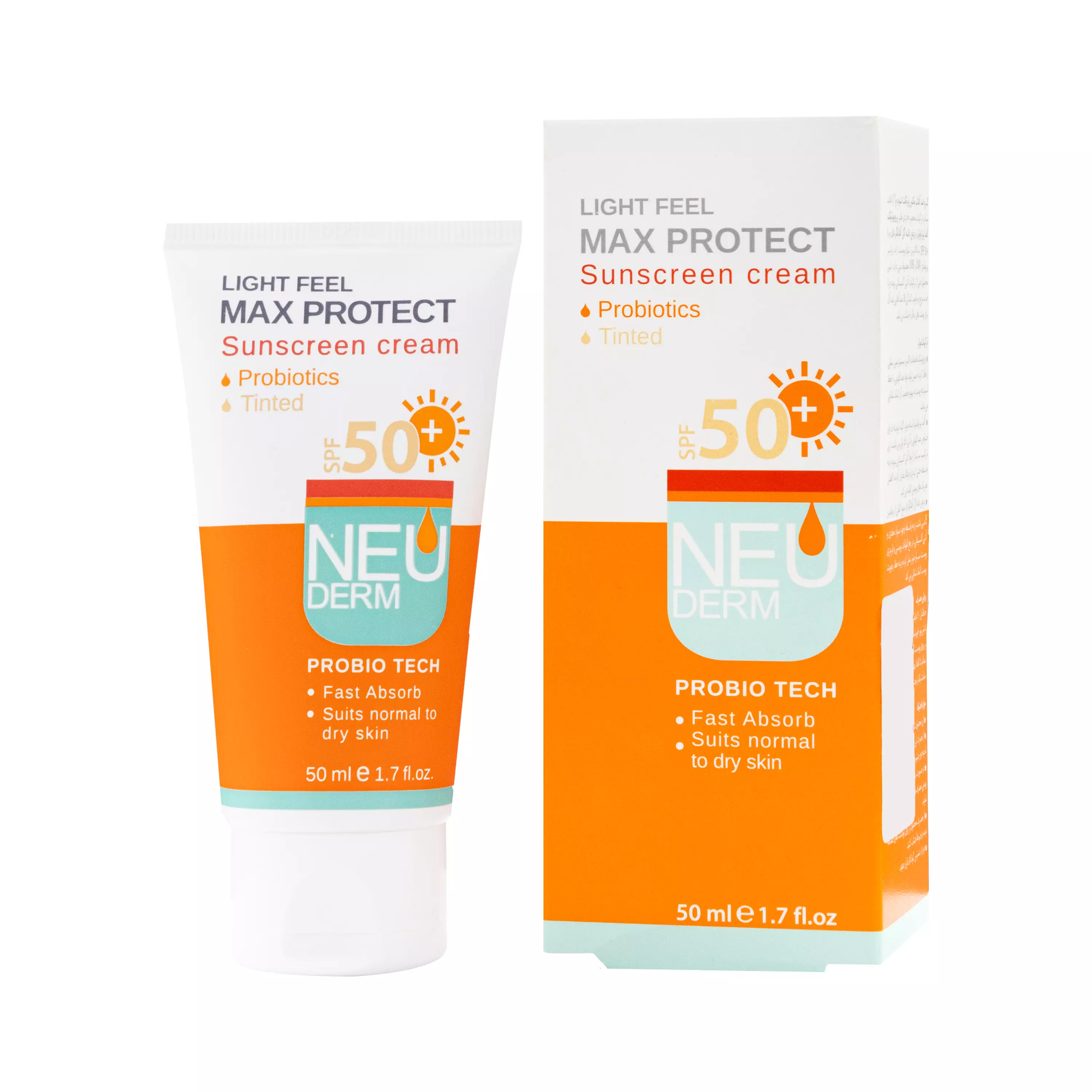 کرم ضد آفتاب spf50 مکس پروتکت رنگی نئودرم