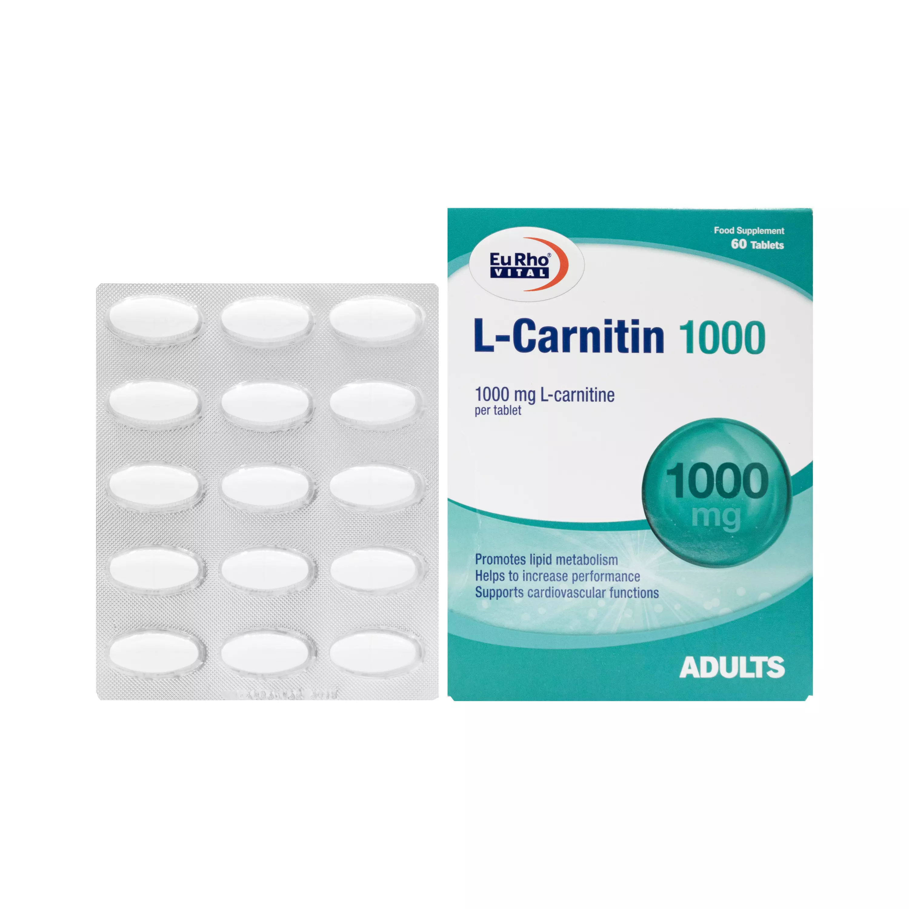 قرص ال کارنیتین 1000 میلی گرم یورو ویتال