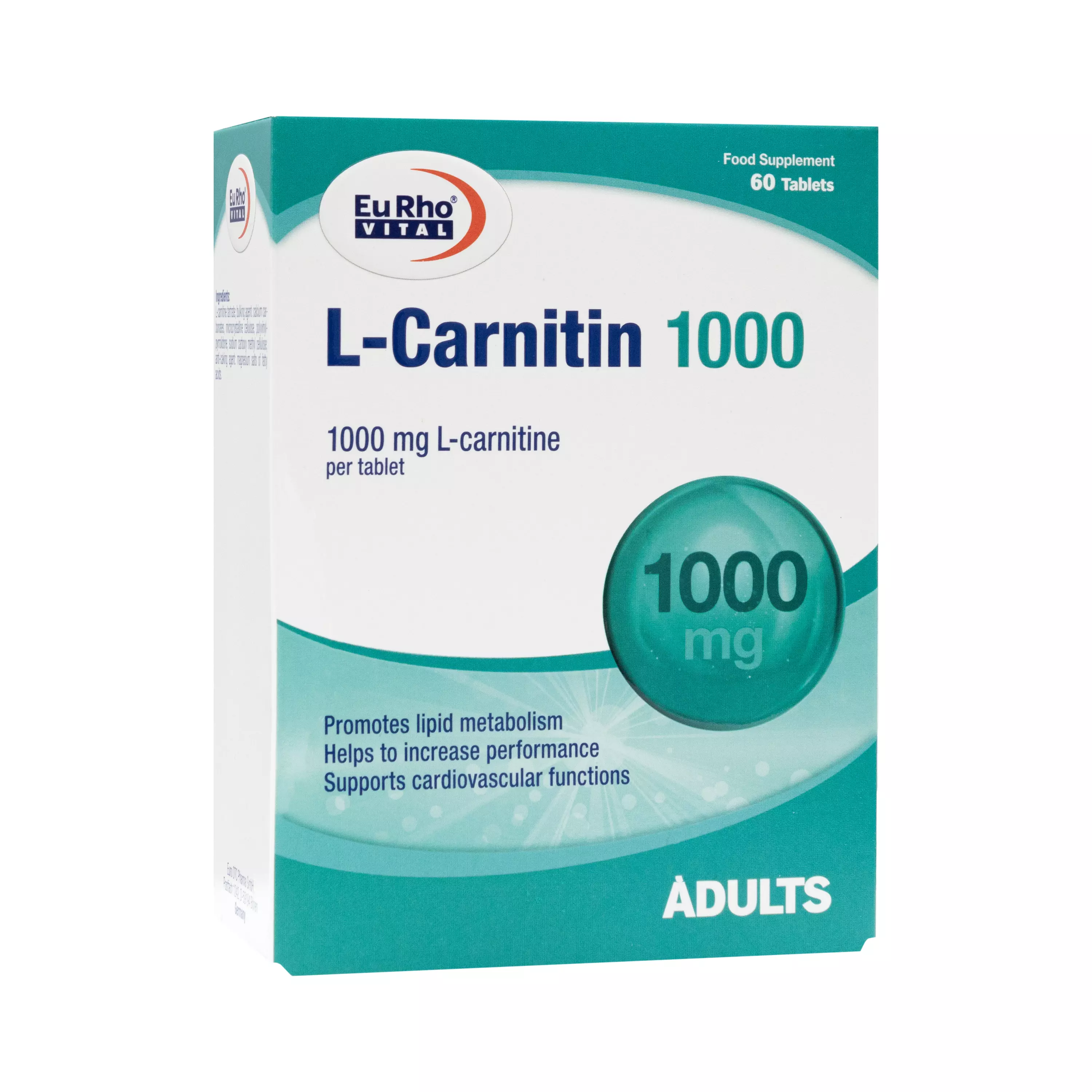 قرص ال کارنیتین 1000 میلی گرم یورو ویتال