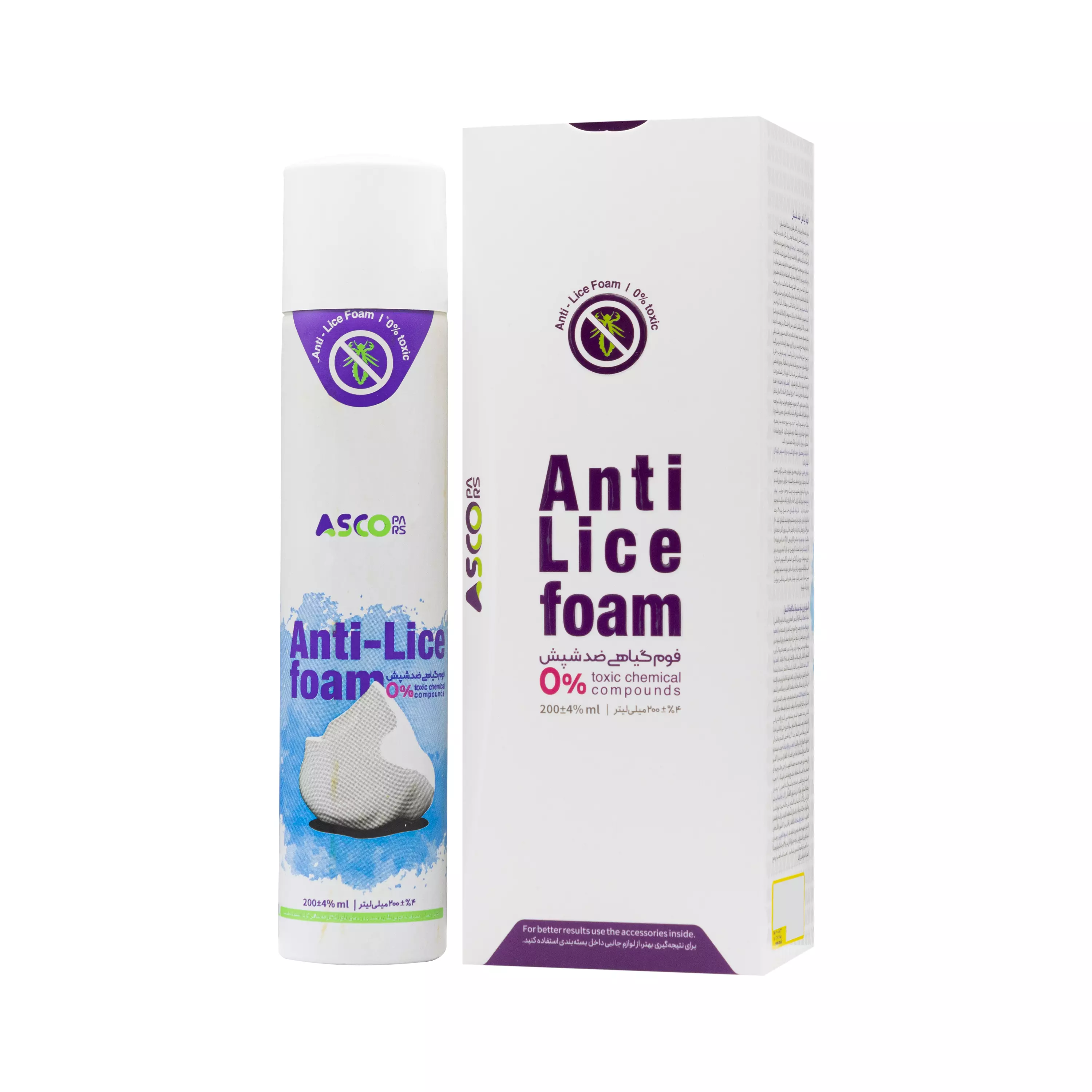 فوم گیاهی ضد شپش آسکو پارس