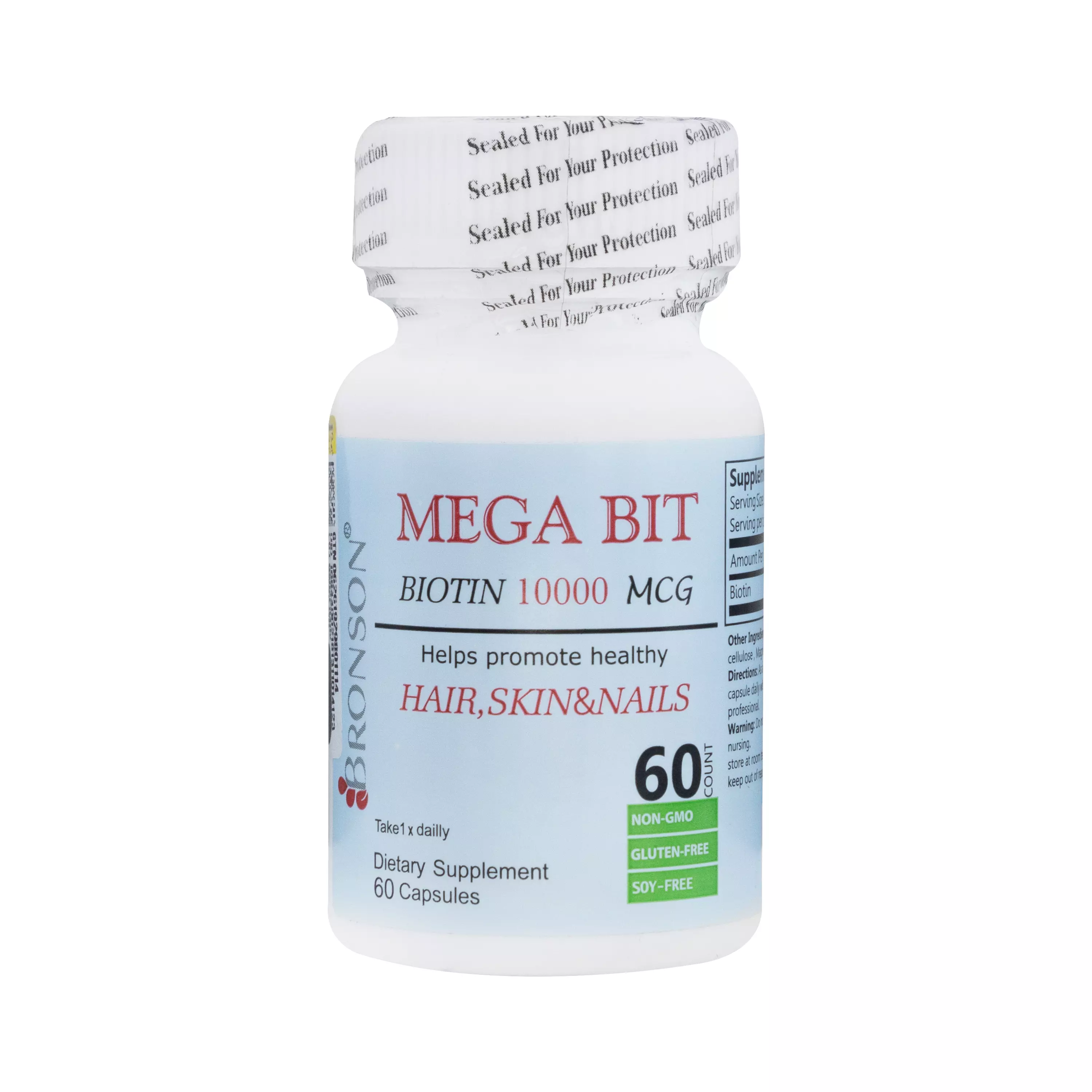 کپسول مگابیت بیوتین 10000 میکروگرم برونسون