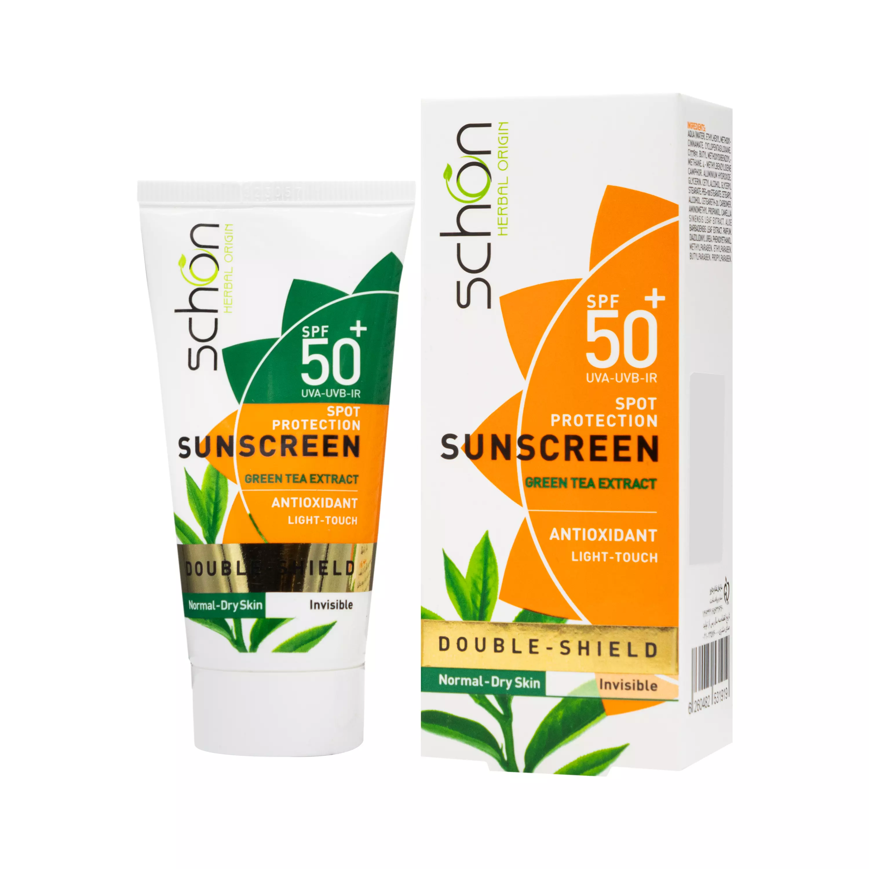 کرم ضد آفتاب دابل شیلد +SPF50 بدون رنگ شون
