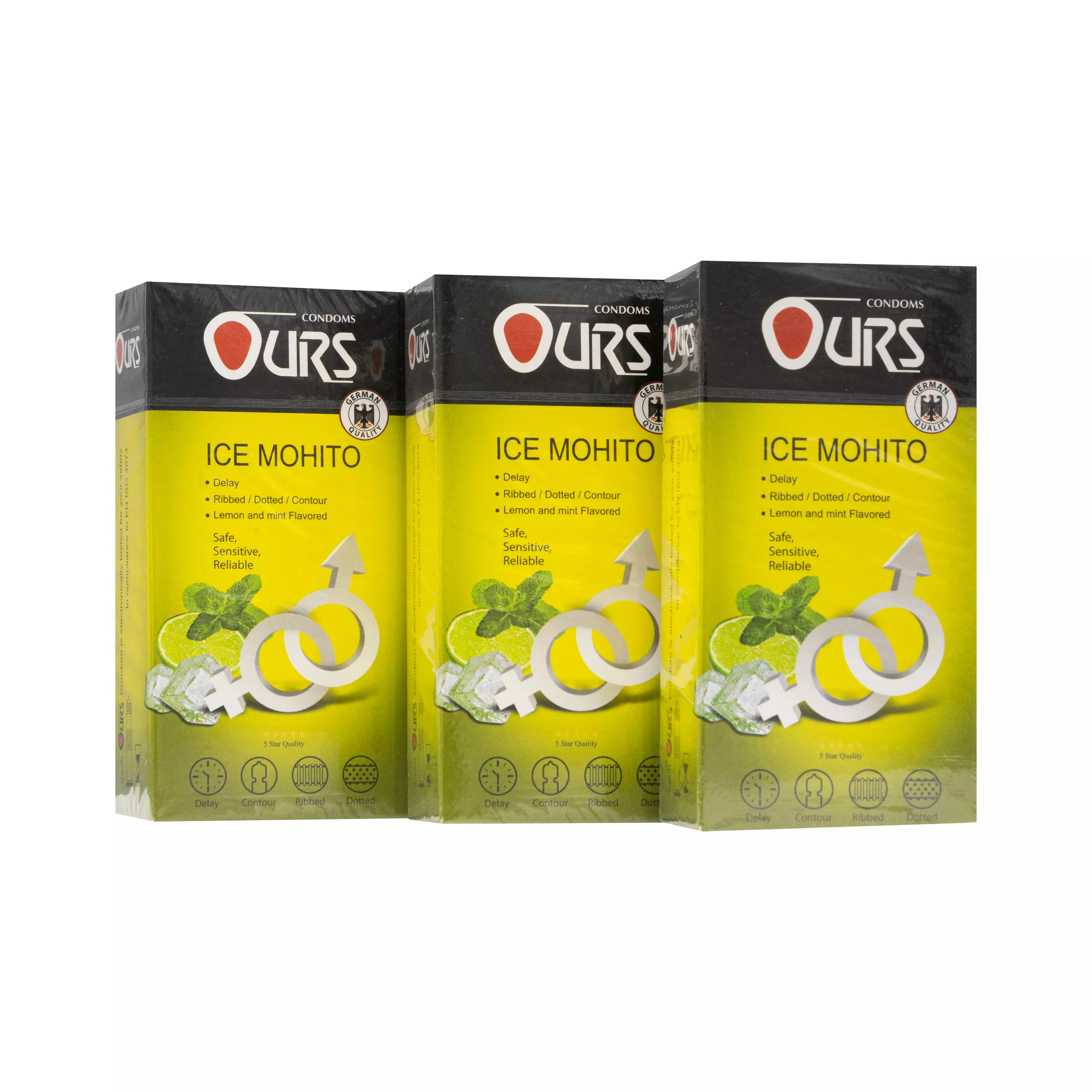 پک 3 عددی کاندوم آیس موهیتو اورز