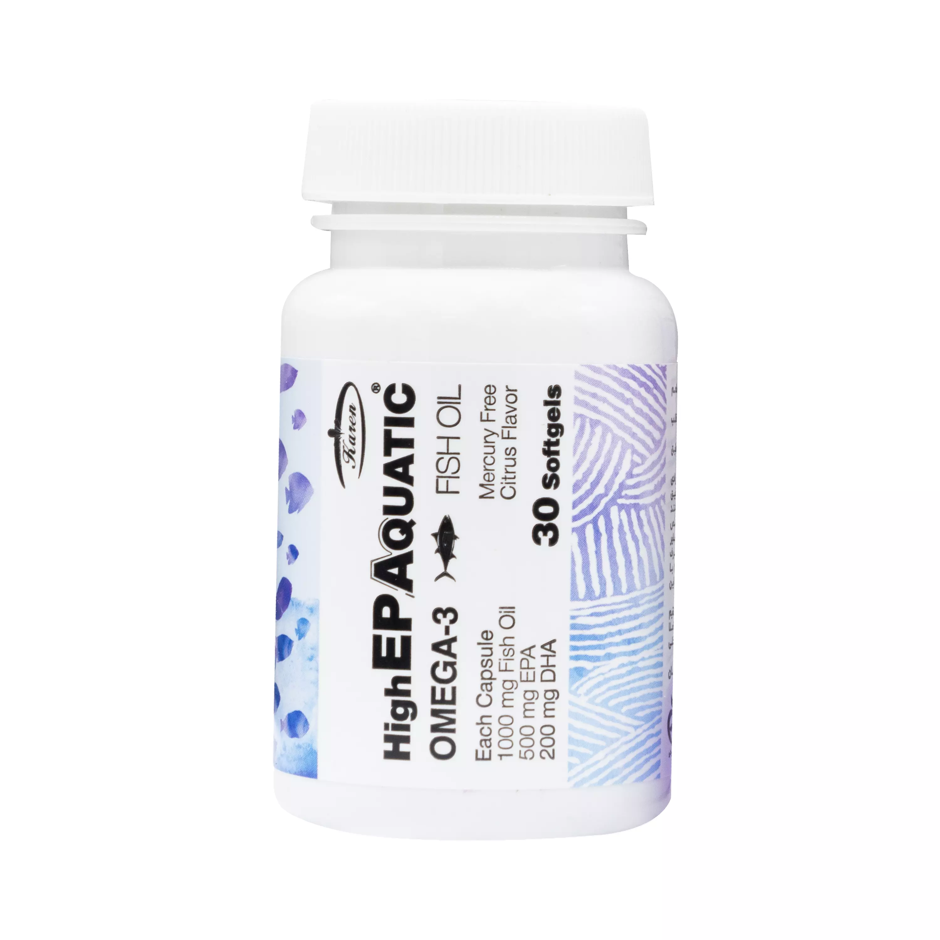 کپسول نرم امگا 3 ای پی ای بالا آکواتیک قوطی کارن