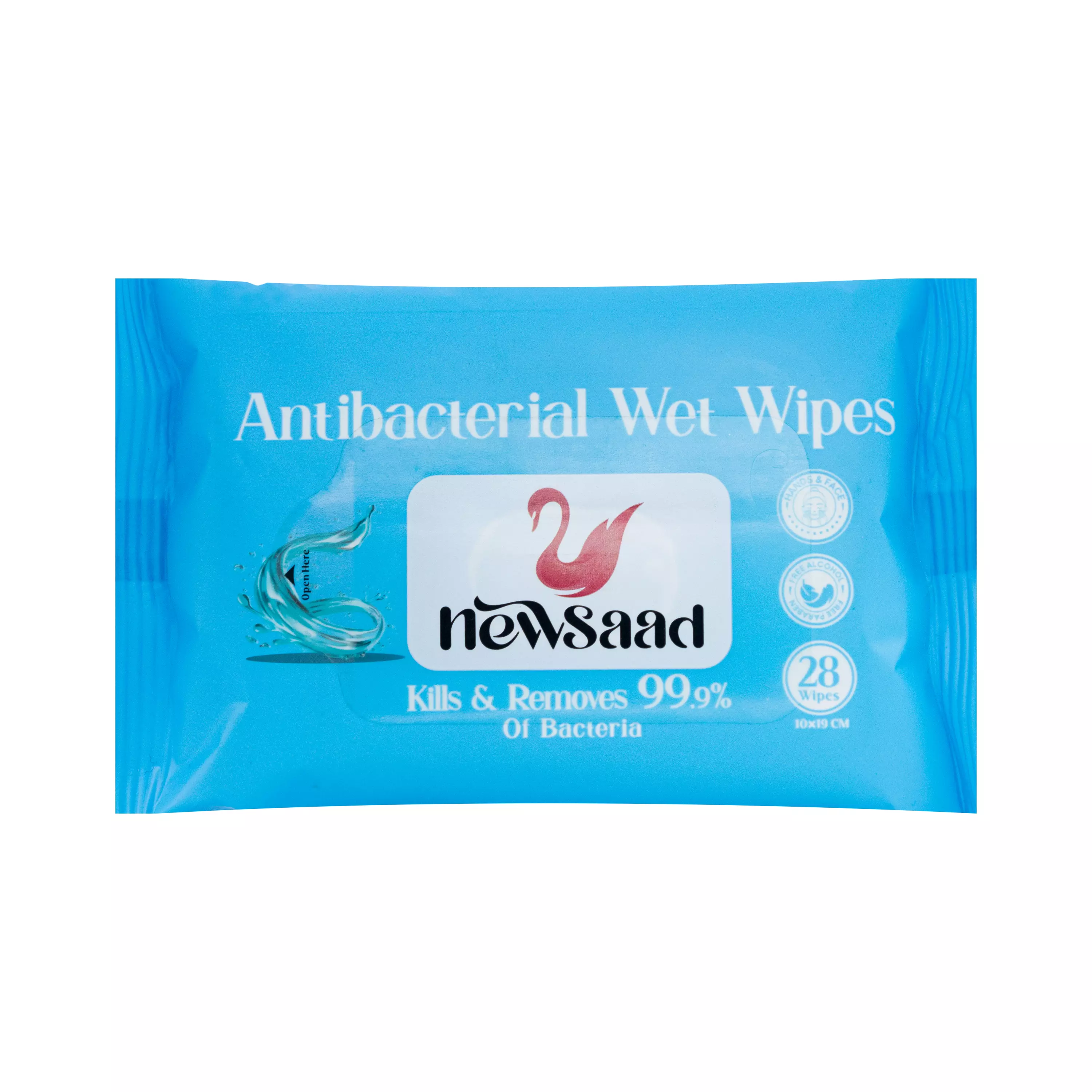 دستمال مرطوب آنتی باکتریال بالشتی 28 عددی نیوساد