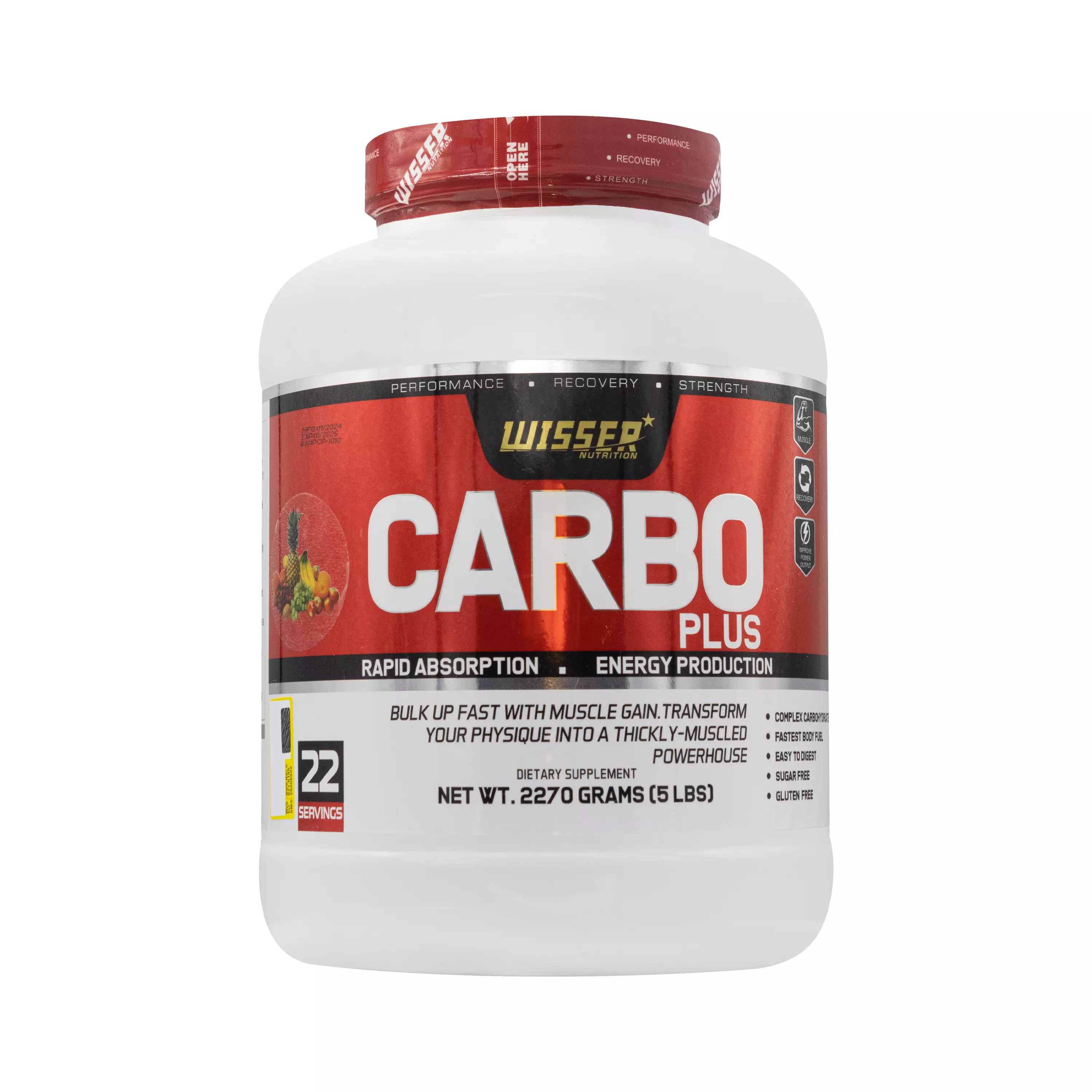 پودر کربو پلاس طعم پانچ فروت 2270 گرمی ویثر