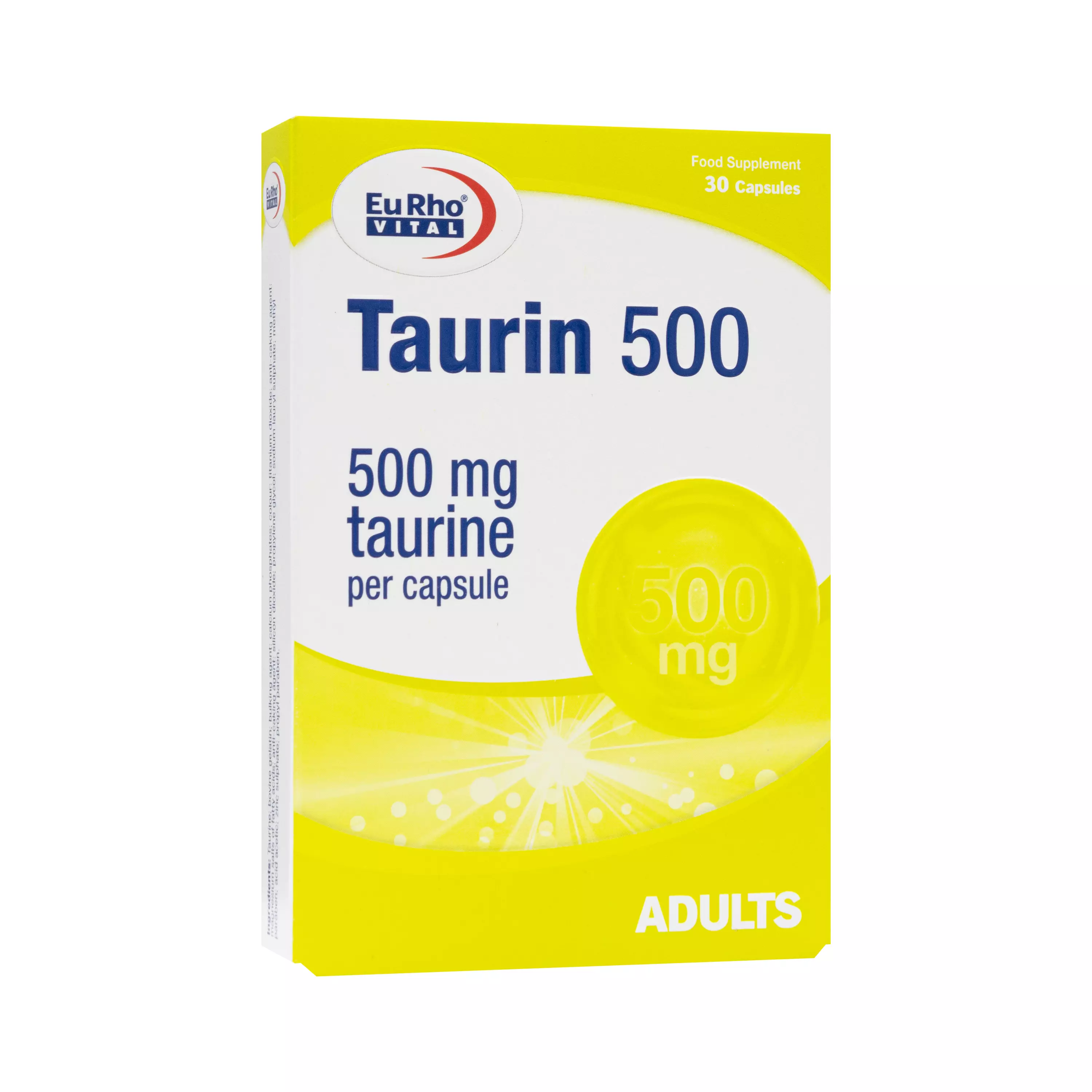 کپسول تائورین 500 میلی گرم یورو ویتال