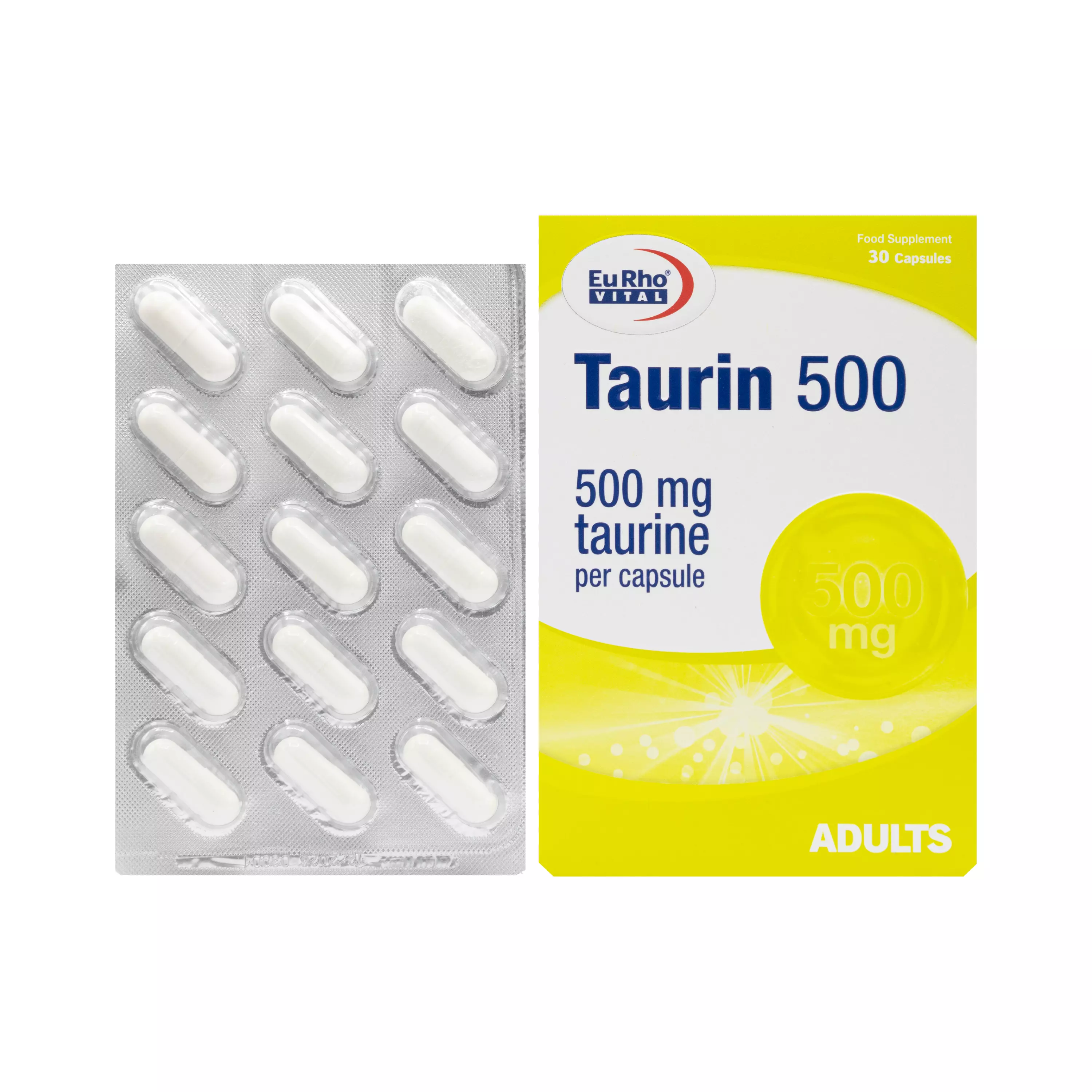 کپسول تائورین 500 میلی گرم یورو ویتال