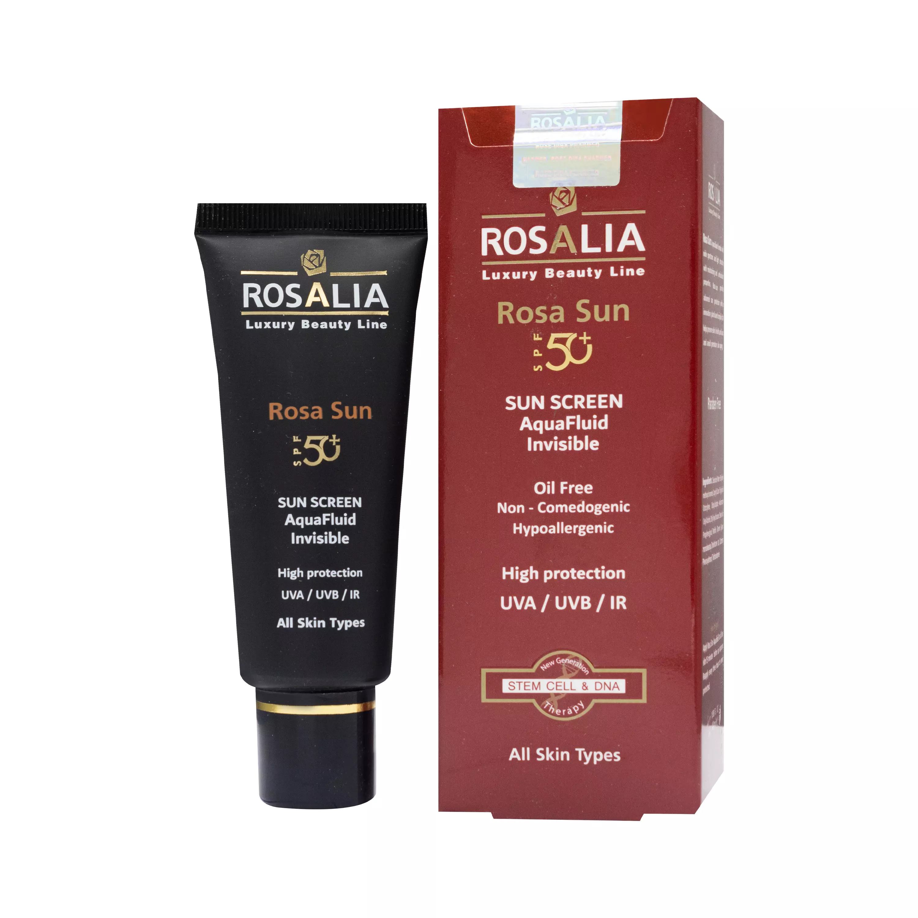 ضد آفتاب بی رنگ SPF50 فاقد چربی رزا سان رزالیا