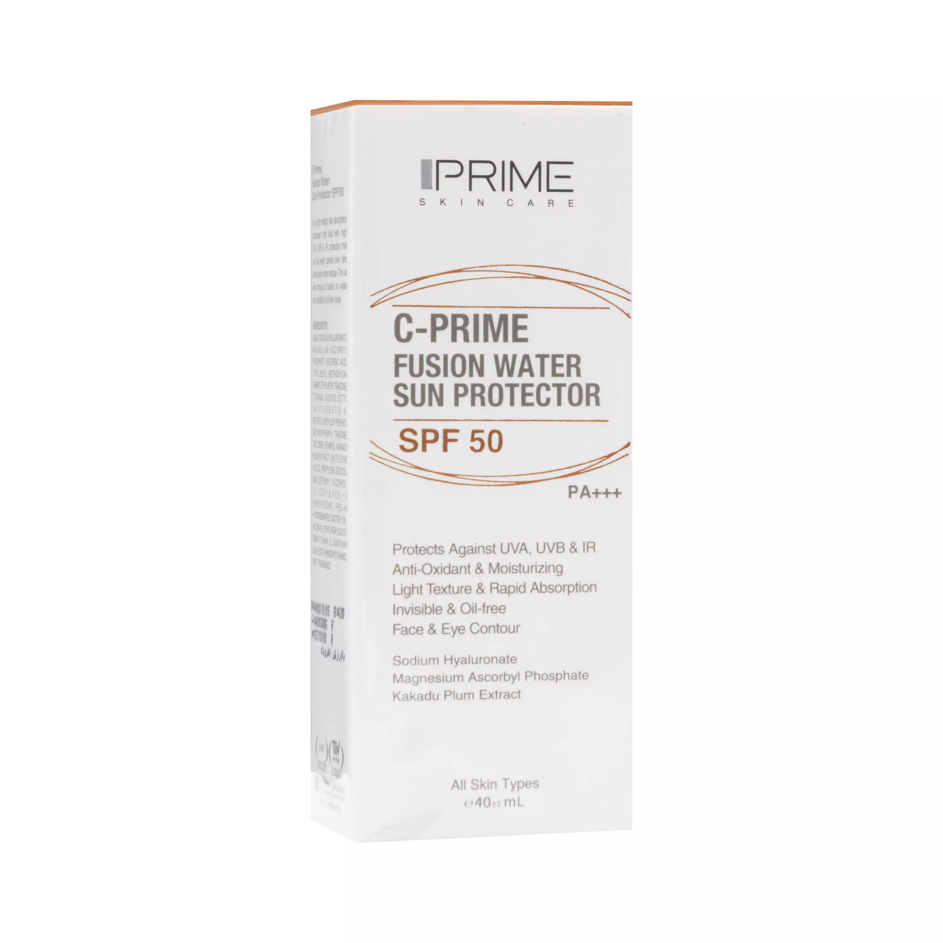 فلوئید ضد آفتاب spf50 بی رنگ فیوژن واتر پرایم