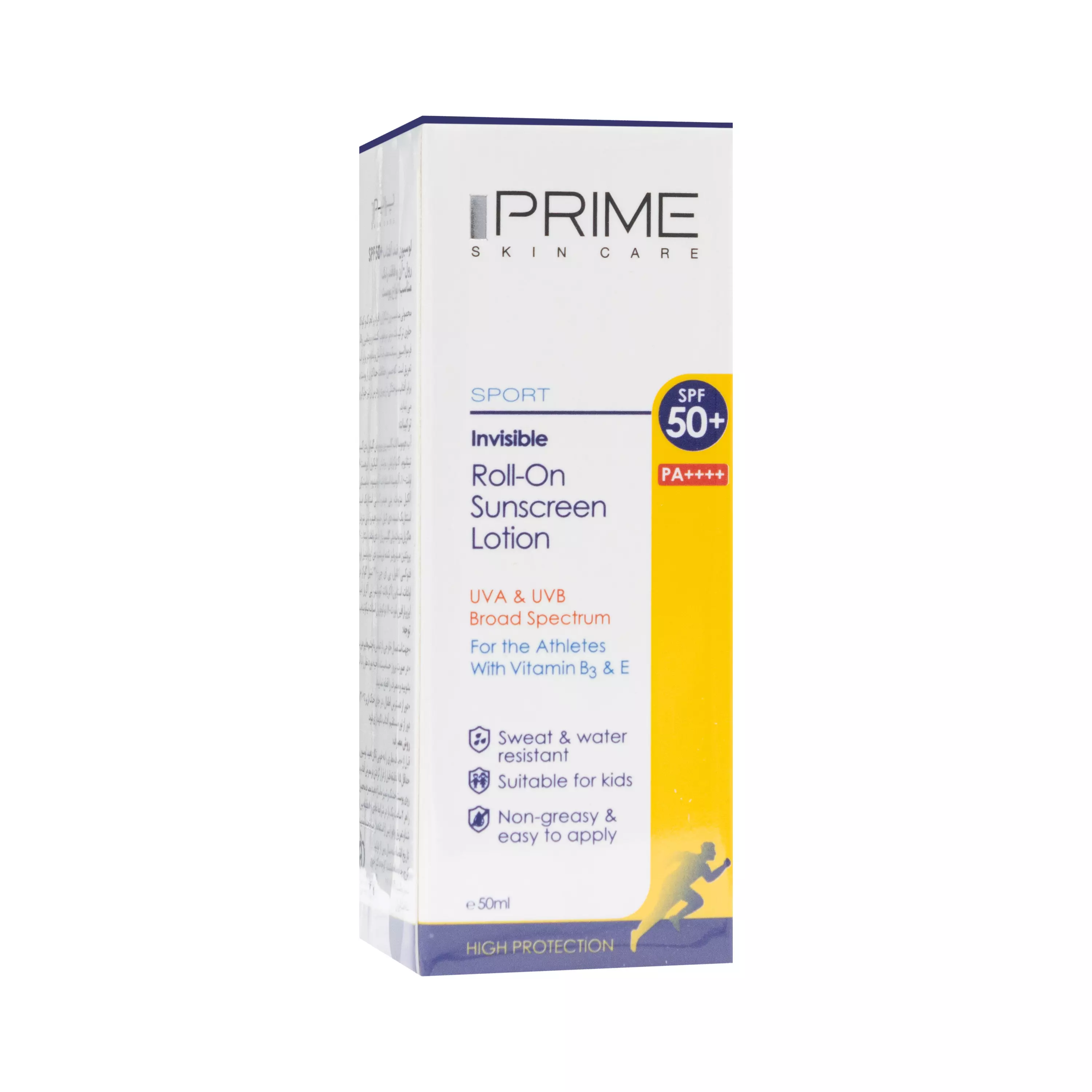 لوسیون ضد آفتاب +SPF50 بی رنگ رول آن پرایم