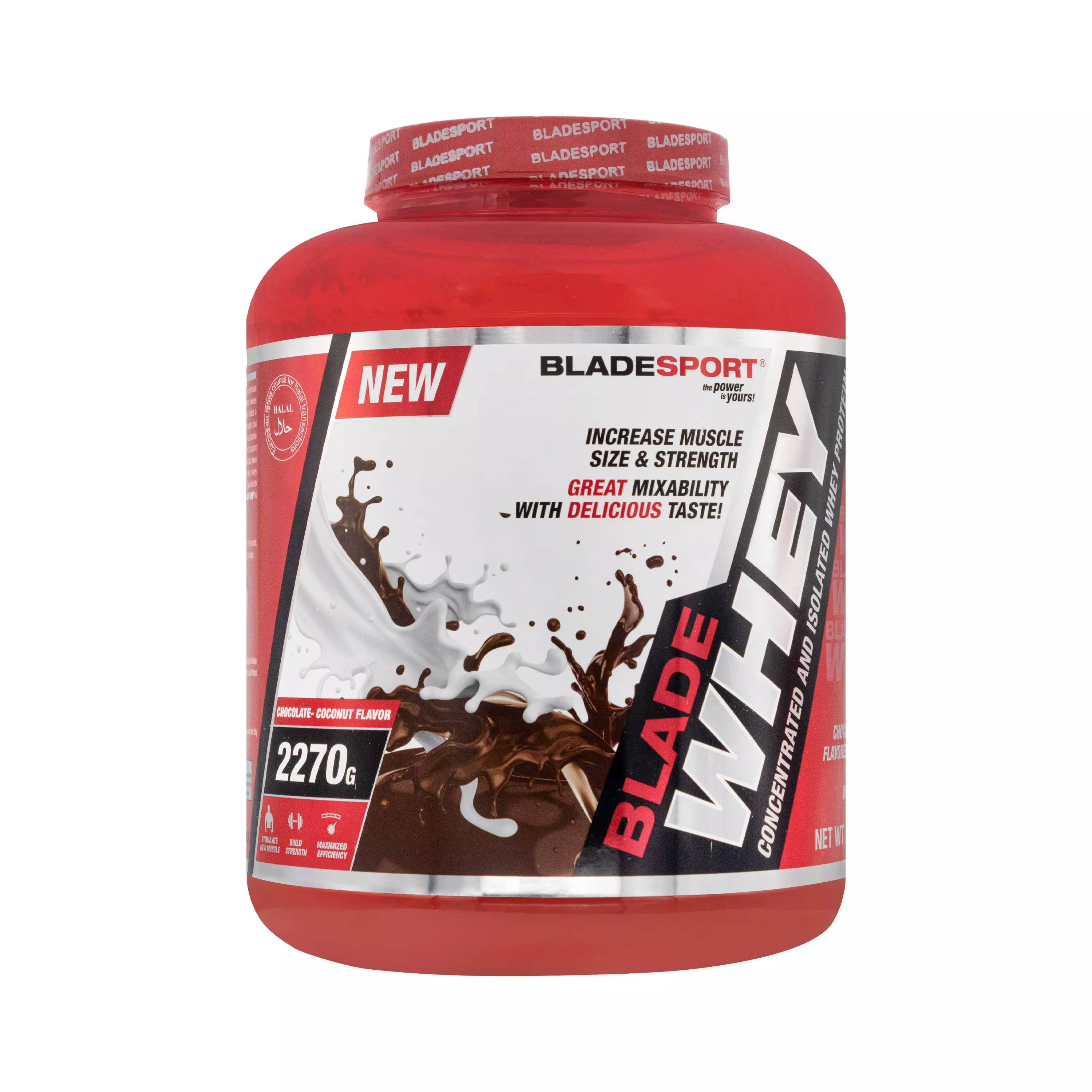 پودر پروتئین وی کنسانتره و ایزولیت شکلات نارگیلی 2270 گرمی بلید اسپرت