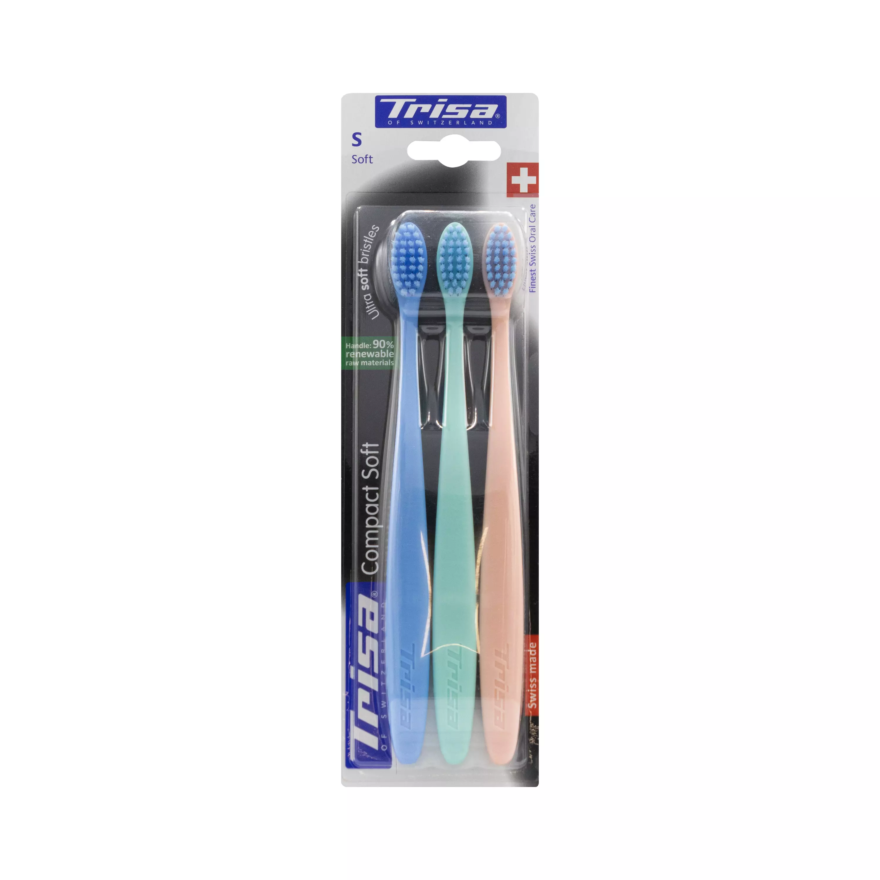 مسواک کامپکت نرم سه تایی تریزا