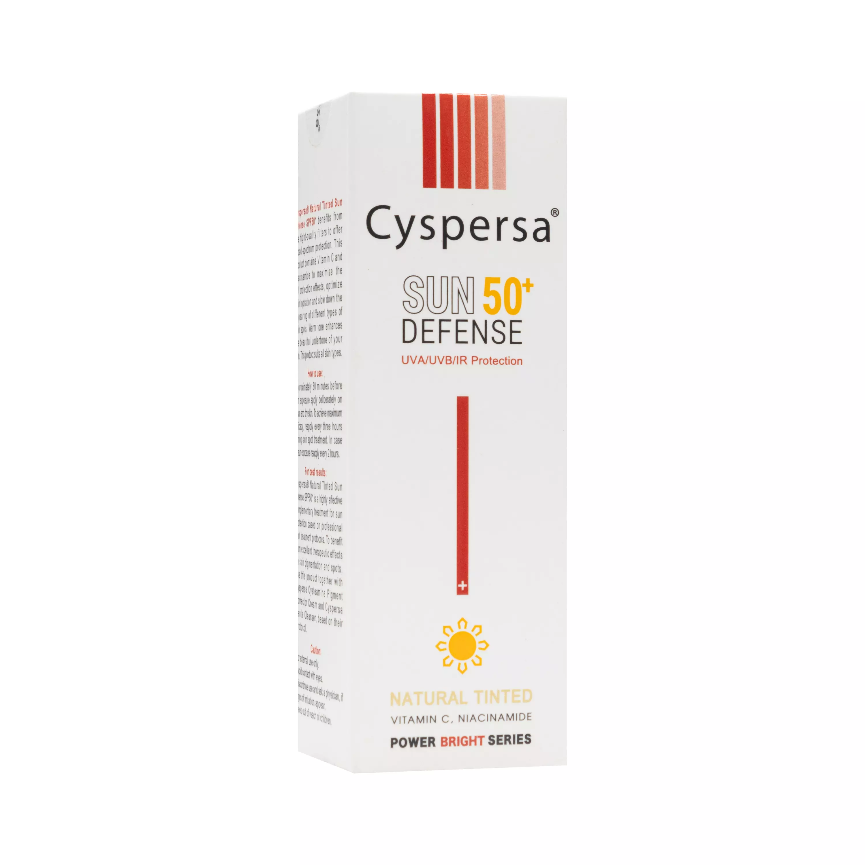 کرم ضد آفتاب رنگی +SPF50 روشن کننده سیسپرسا