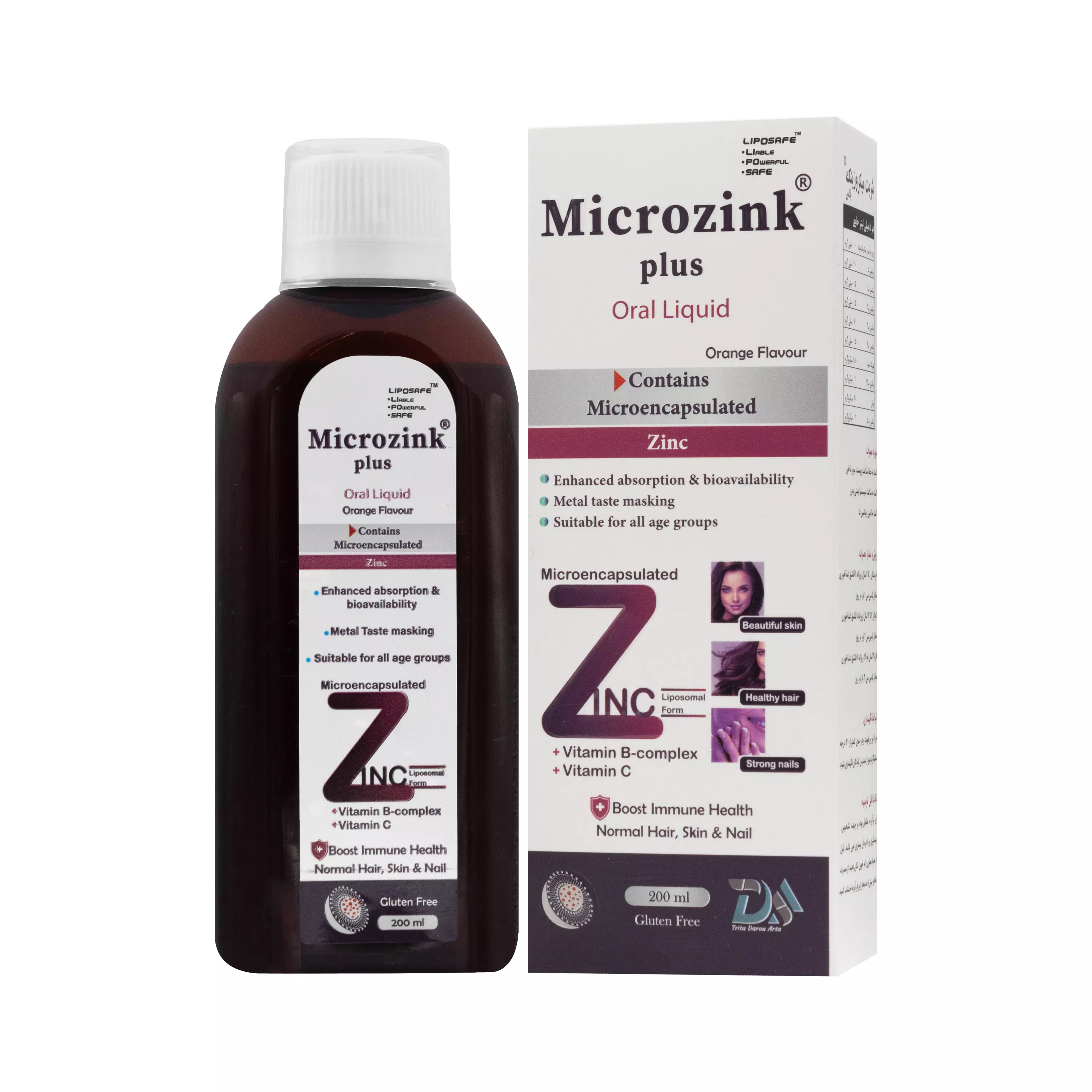 شربت میکروزینک پلاس تریتا دارو