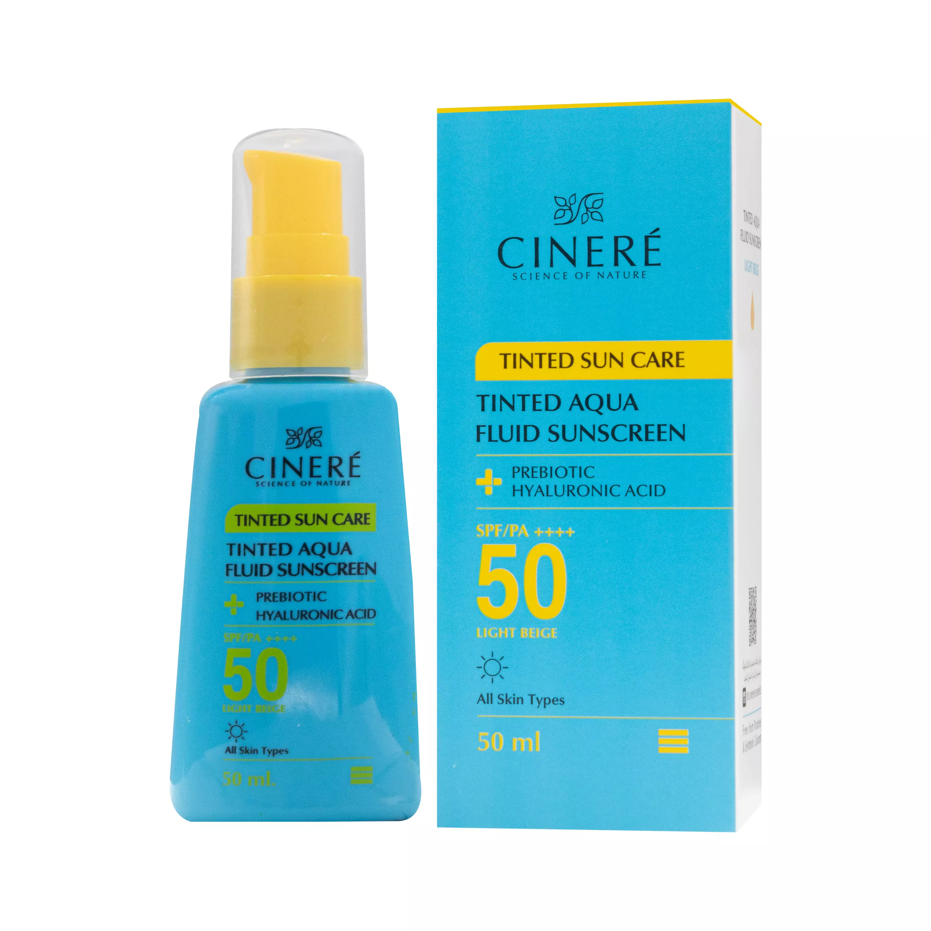 فلوئید ضد آفتاب رنگی SPF50 بژ روشن سینره