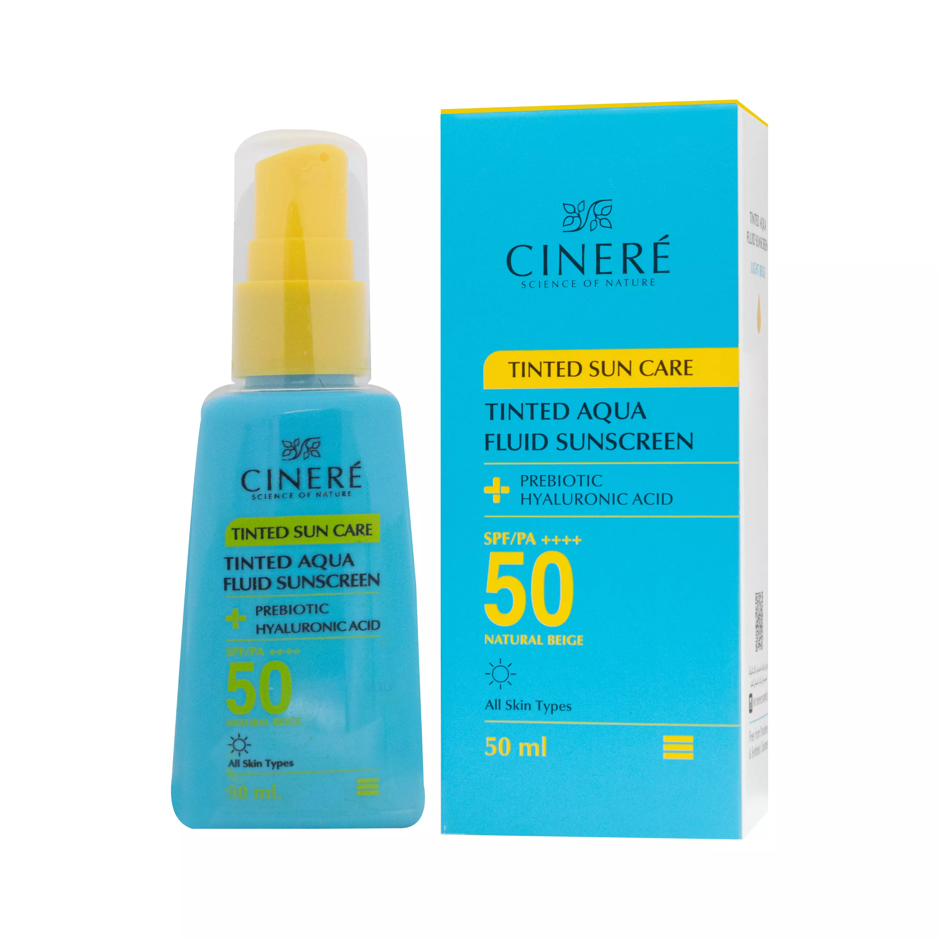 فلوئید ضد آفتاب رنگی SPF50 بژ طبیعی سینره