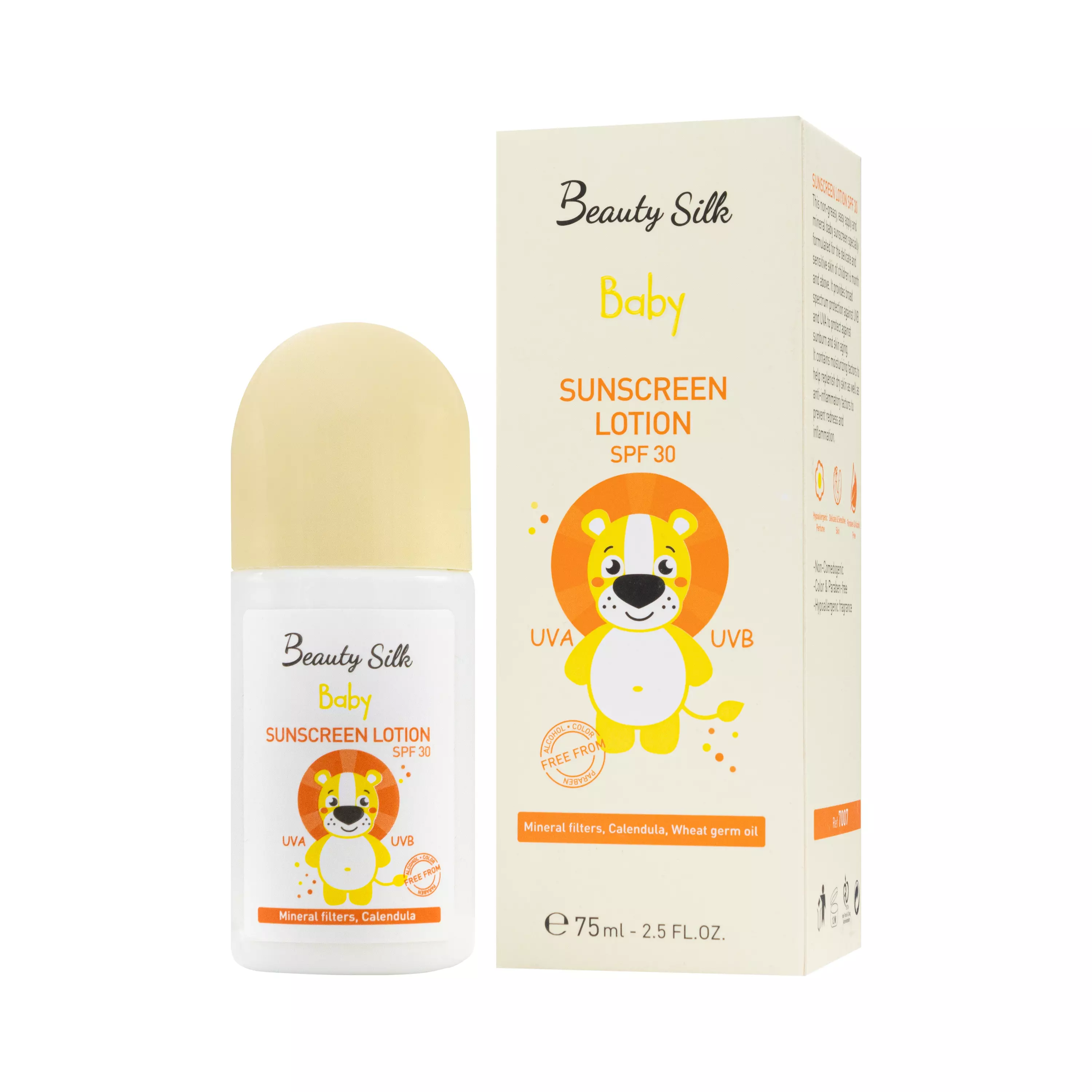 لوسیون ضد آفتاب SPF30 کودک بیوتی سیلک