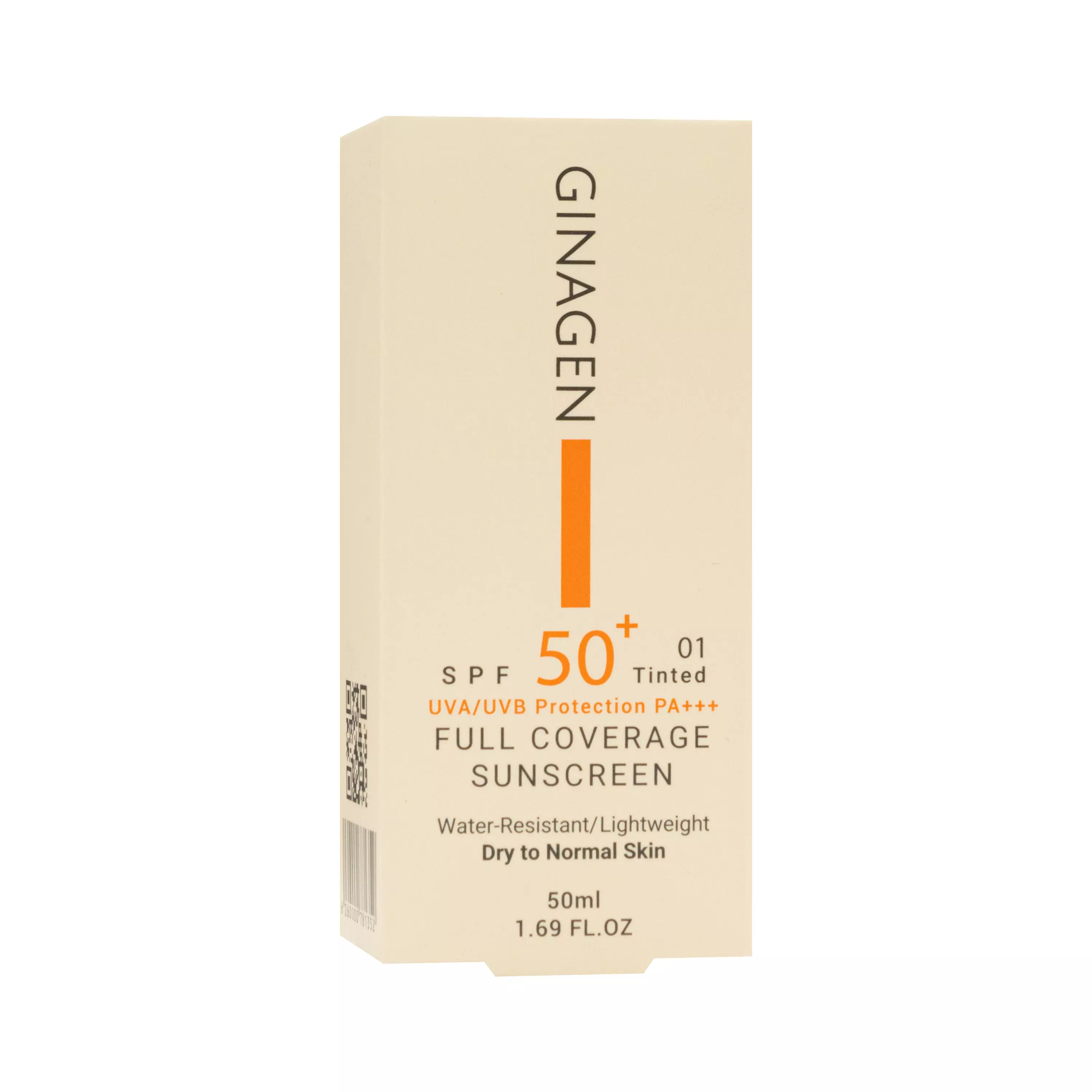 کرم ضد آفتاب رنگی SPF50 شماره 01 پوست خشک و نرمال ژیناژن