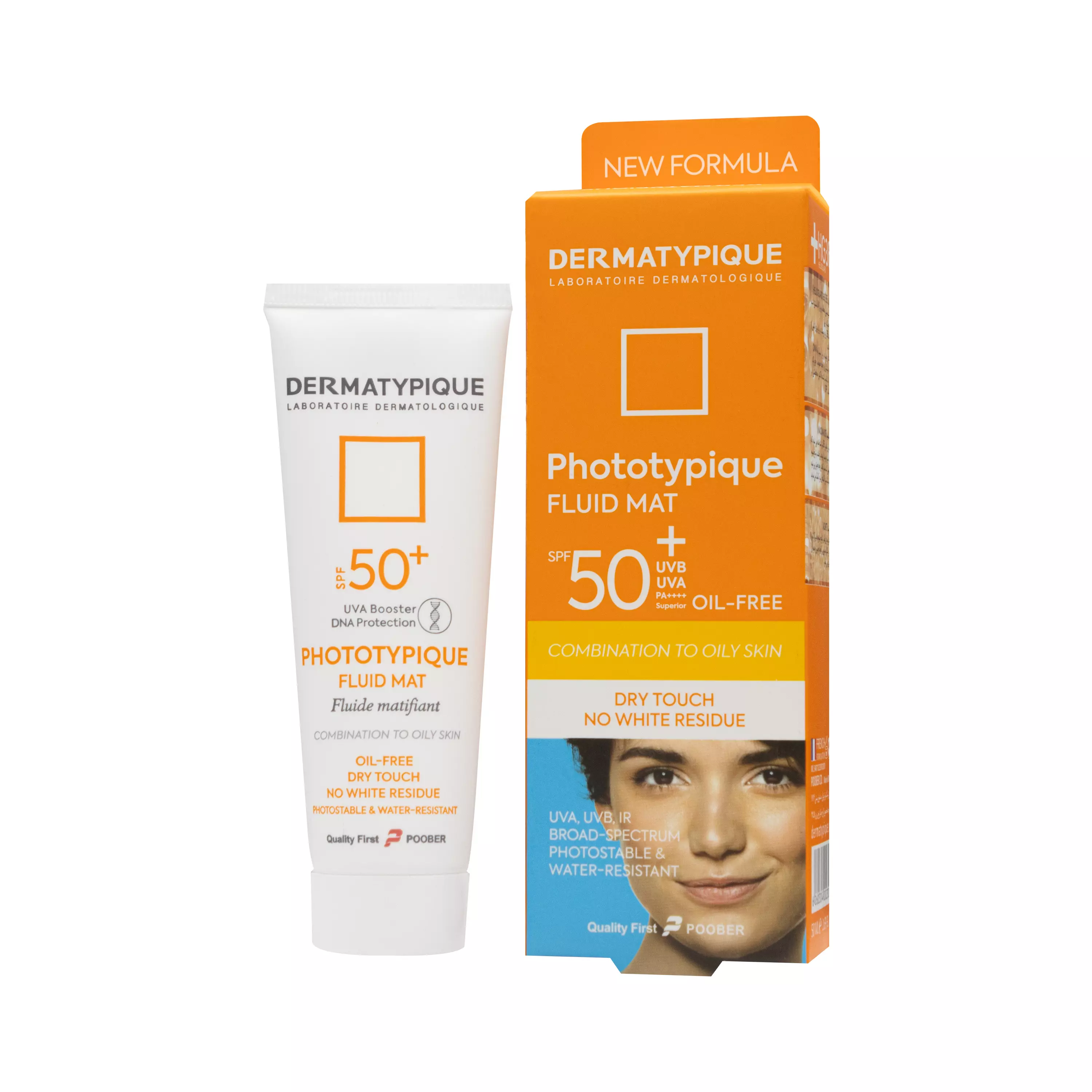 فلوئید ضد آفتاب بی رنگ پوست چرب SPF50 فتوتیپیک درماتیپیک