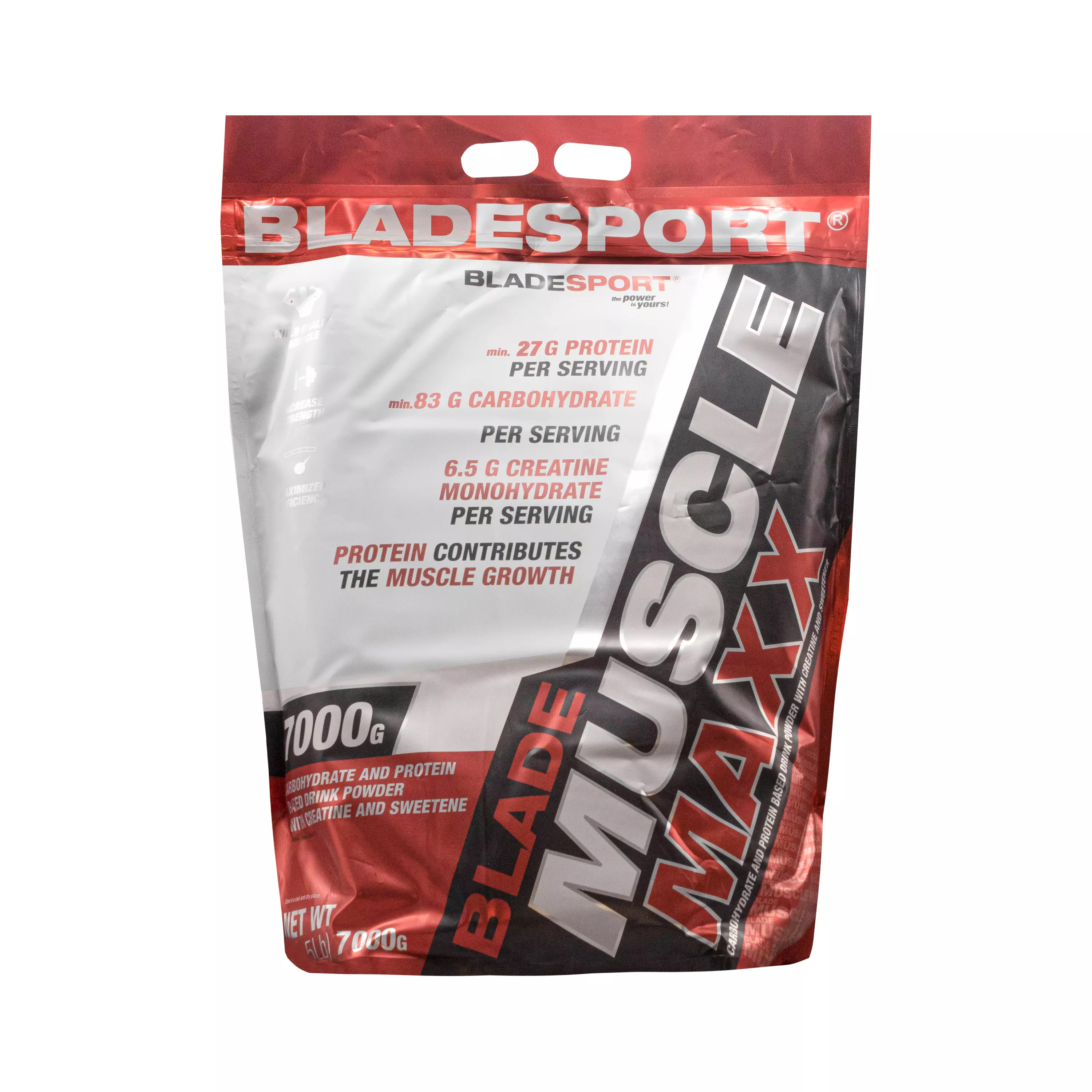 پودر گینر ماسل مکس کارامل کاپوچینو 7000 گرمی بلید اسپرت