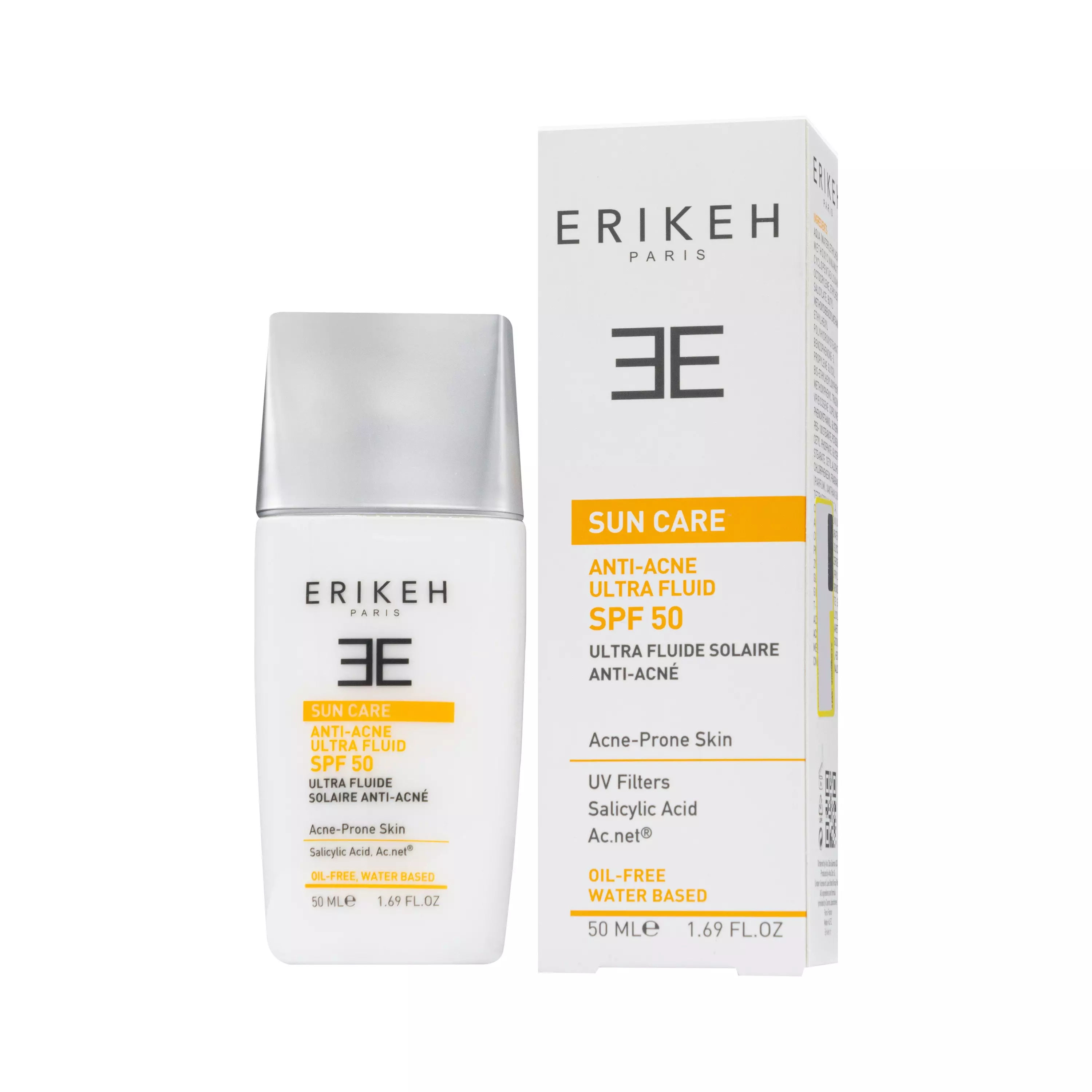 فلوئید ضد آفتاب و ضد جوش بی رنگ SPF50 اریکه