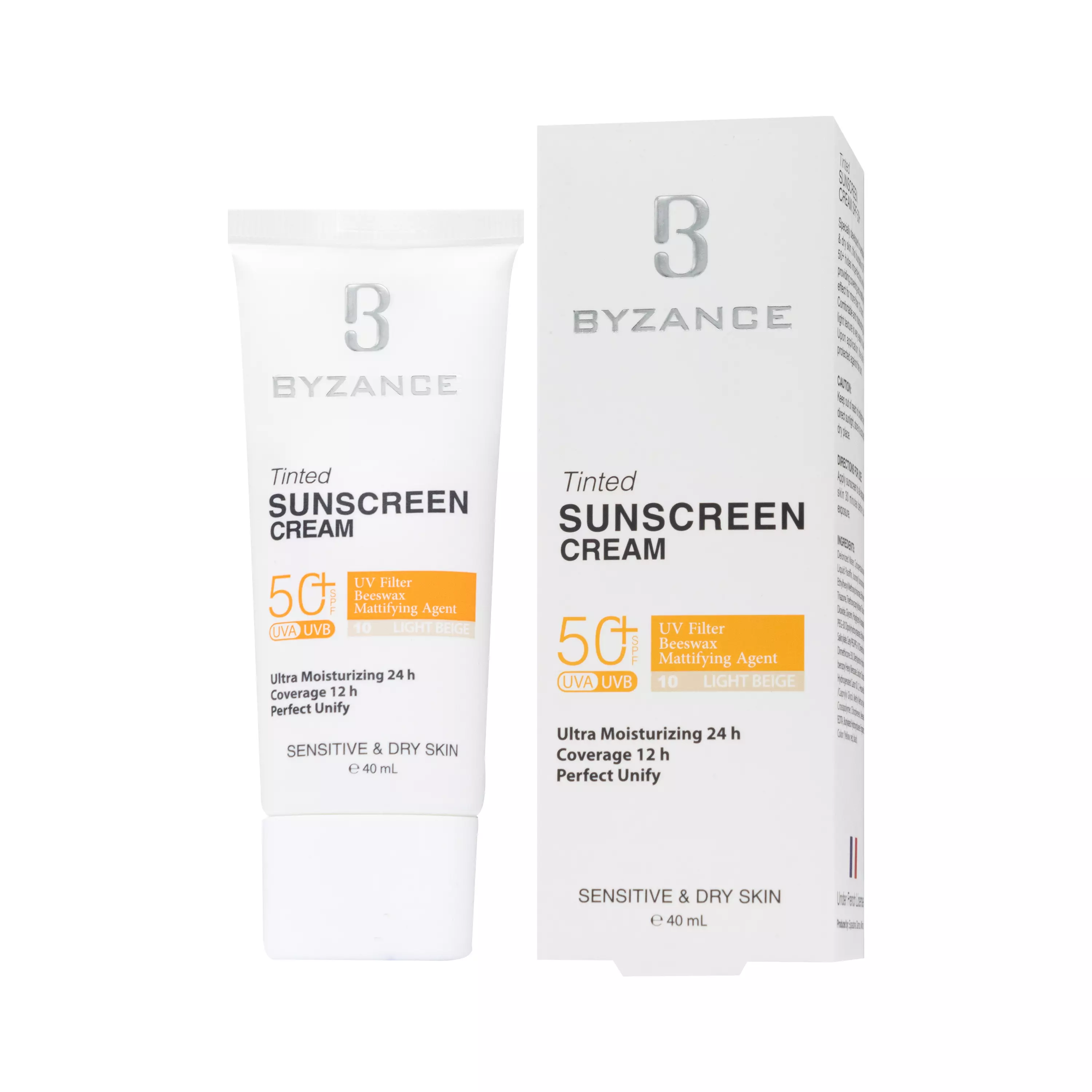 کرم ضد آفتاب رنگی SPF50 پوست خشک لایت بژ بیزانس